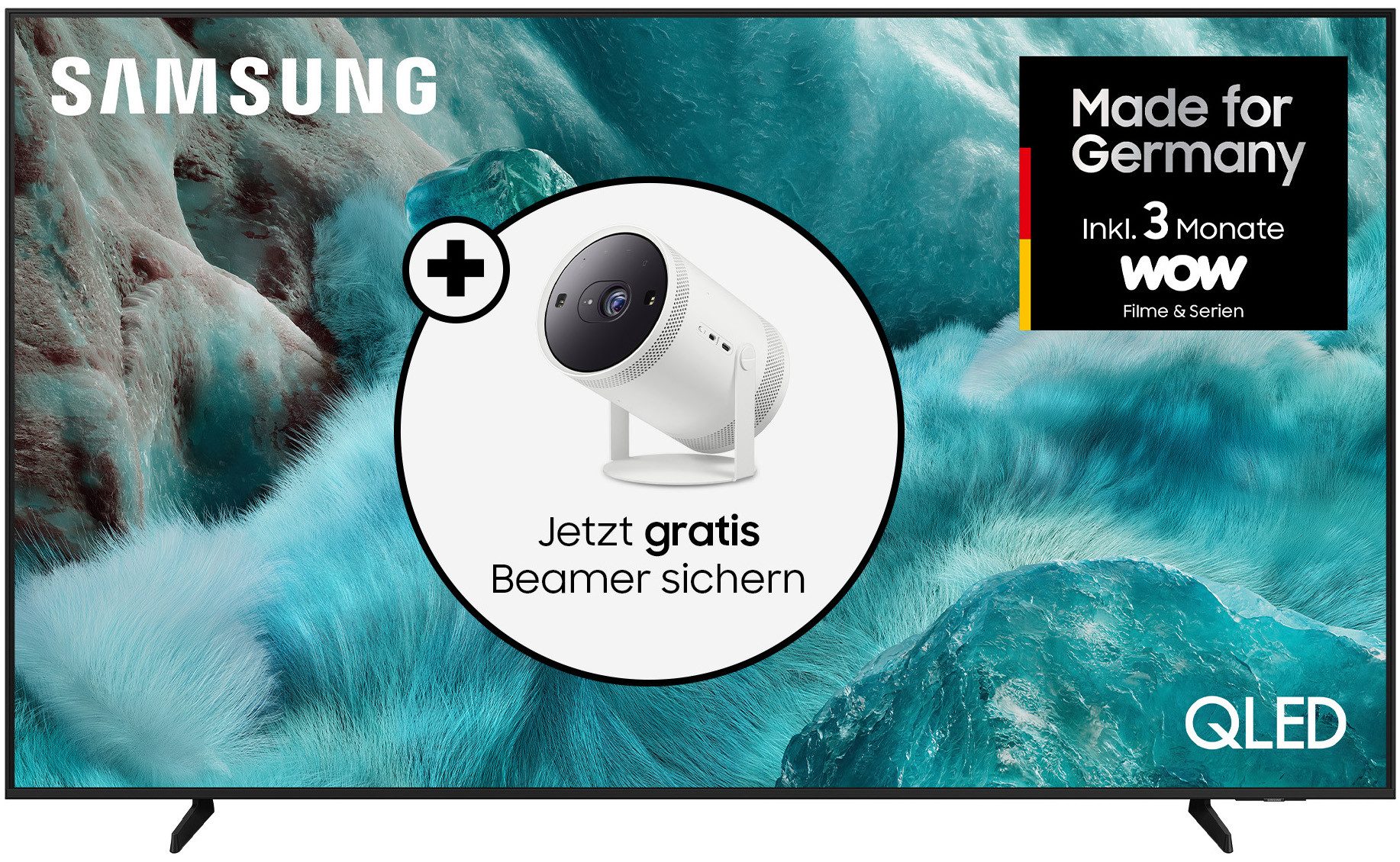 Samsung GQ85Q7F2AU QLED-Fernseher (214 cm/85 Zoll, 4K Ultra HD, Smart-TV, Quantum HDR, Knox Security, Art Store, 3D Sound, Gaming Hub, AI TV)
