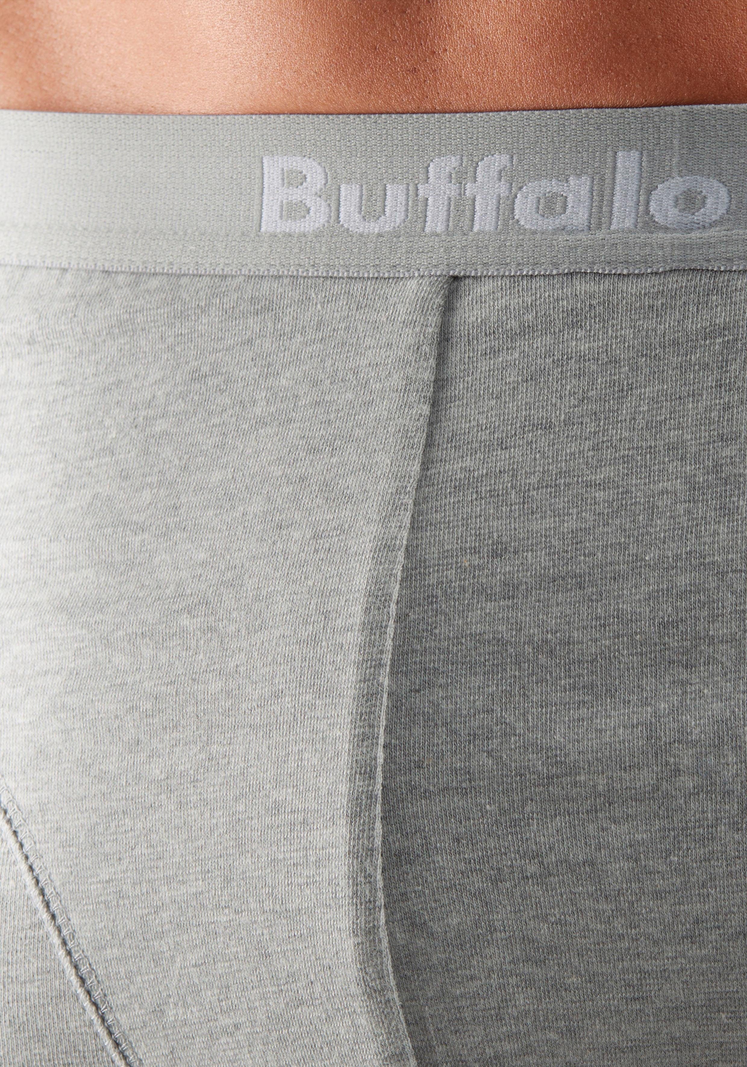 Buffalo Boxer Overlock-Nähten 3-St) mit grau-meliert navy, türkis, vorn (Packung