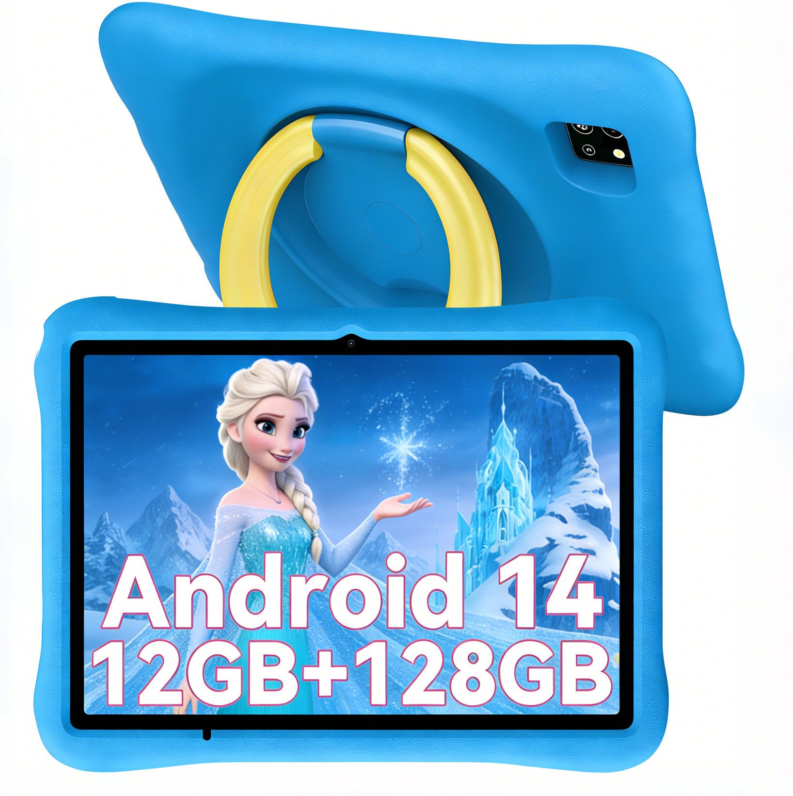 blackview Tab A6Kids 10 Zoll Android 128GB mit Bumper für Spiel und Lern Kinder Tablet (10.1", 128 GB, Android 14, WLAN (Wi-Fi), Android 14, HD+ Display, 128GB, 5100 mAh,5G WiFi/WIFI 6/Gemini AI)
