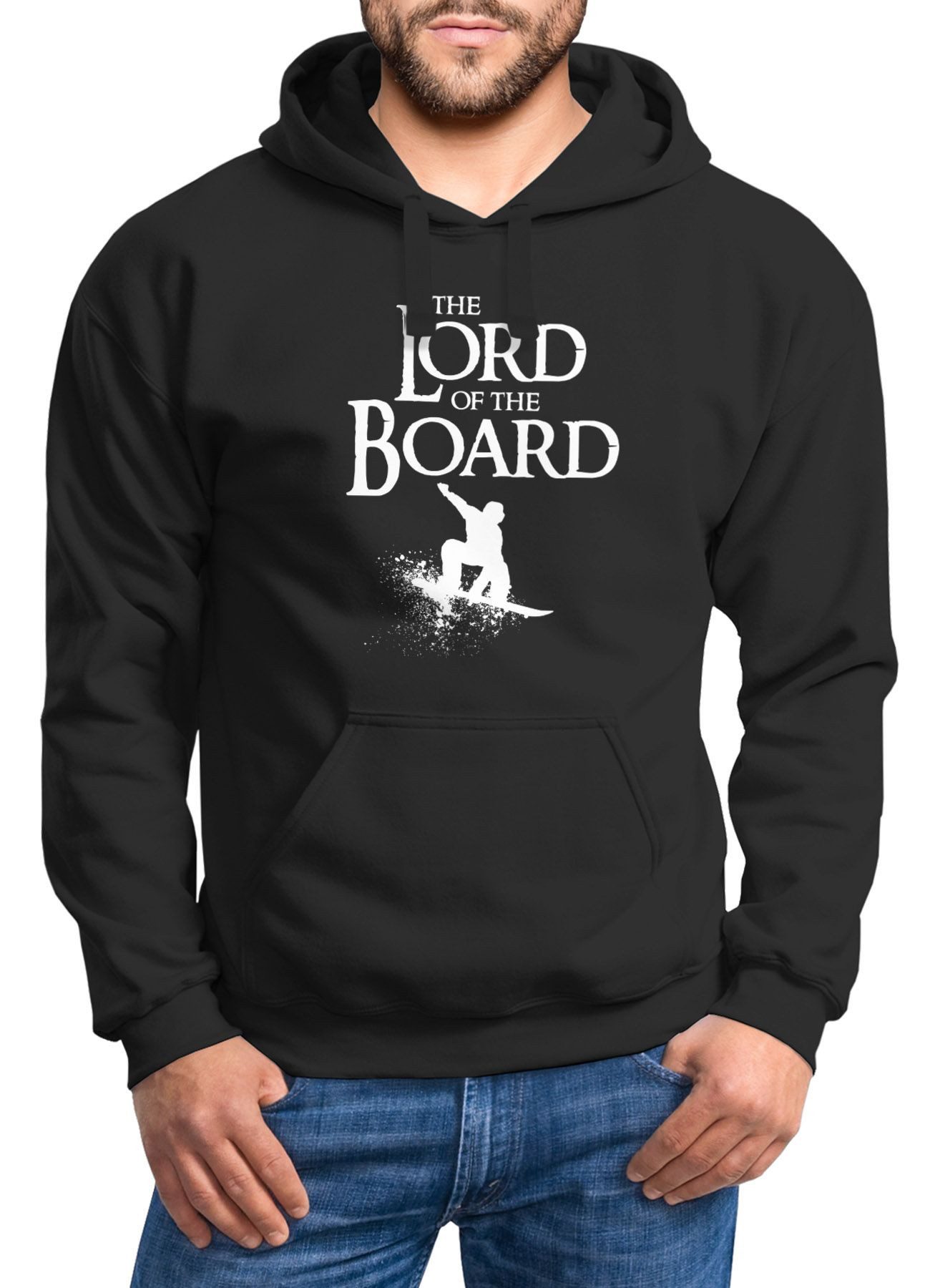 MoonWorks Hoodie Hoodie Herren Lord of the Board Snowboard-Hoodie Snowboard-Fahrer
