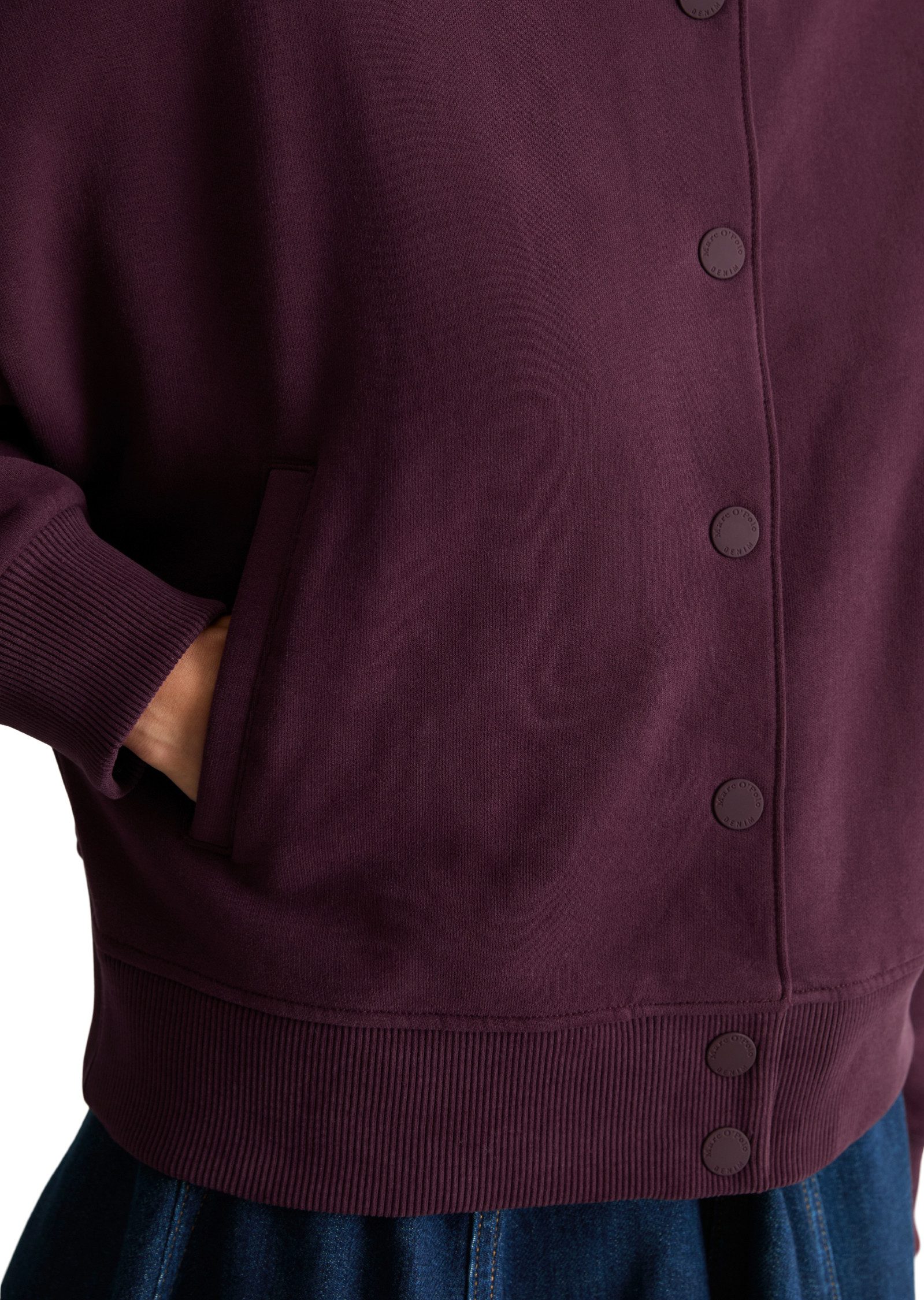 Marc O'Polo DENIM Sweatjacke aus softer Bio-Baumwolle – Bild 4 von 5