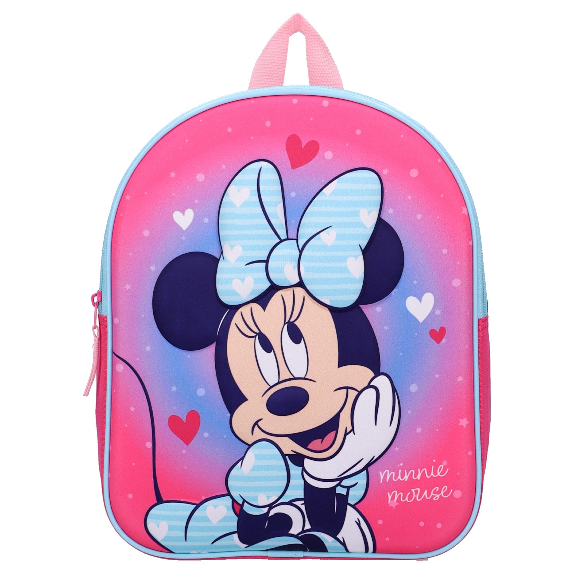 Disney Minnie Mouse Kinderrucksack 3D Kinder Rucksack Spring Smiles für Schule und Freizeit