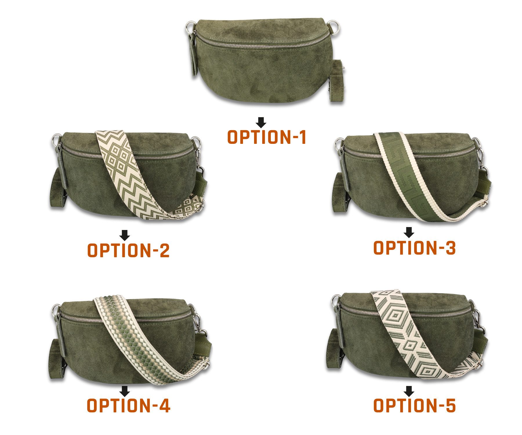 Adel Bags Gürteltasche SUEDE Bauchtasche für Damen aus echtem Wildleder, Kh günstig online kaufen