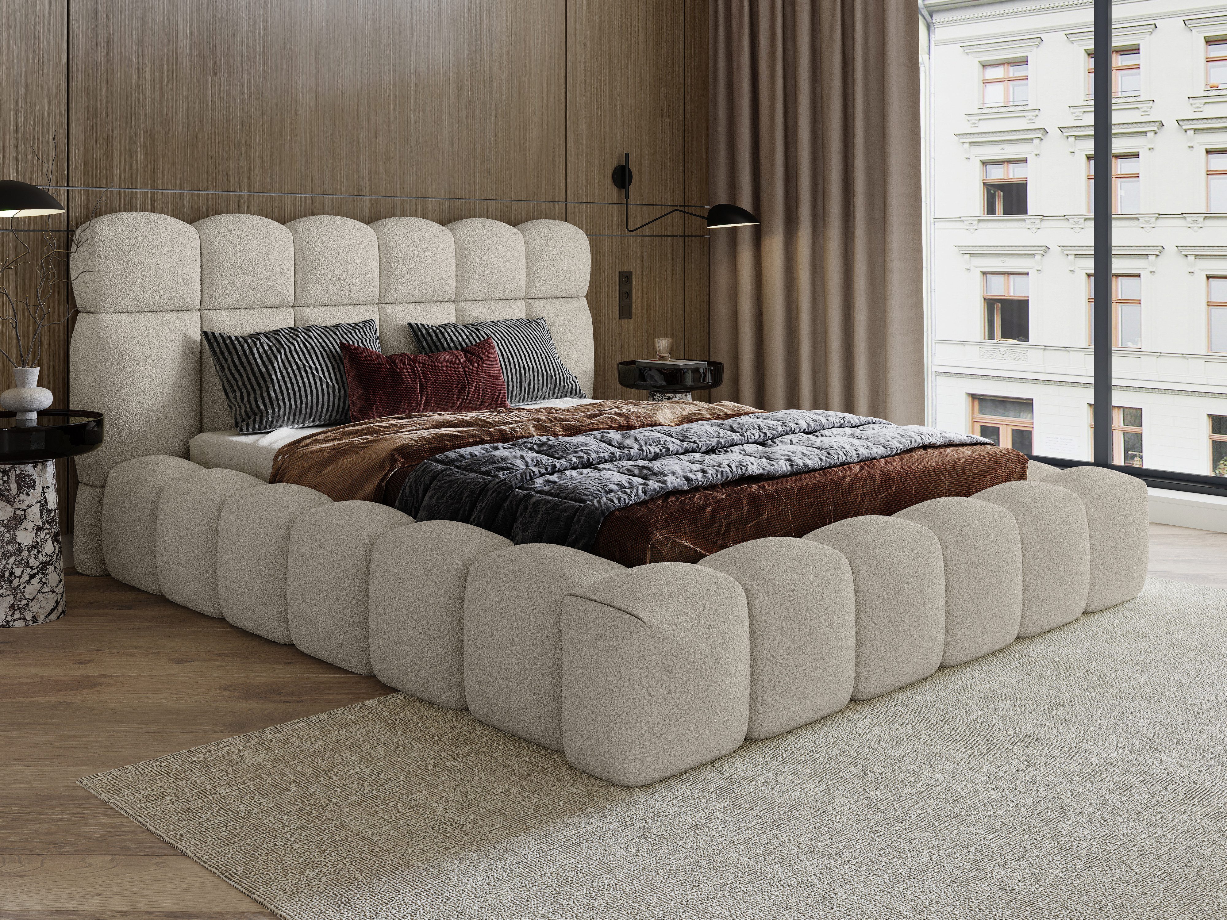 wonello Polsterbett Mira XL 3 (das Original), Bett mit Bettkasten und Latte günstig online kaufen