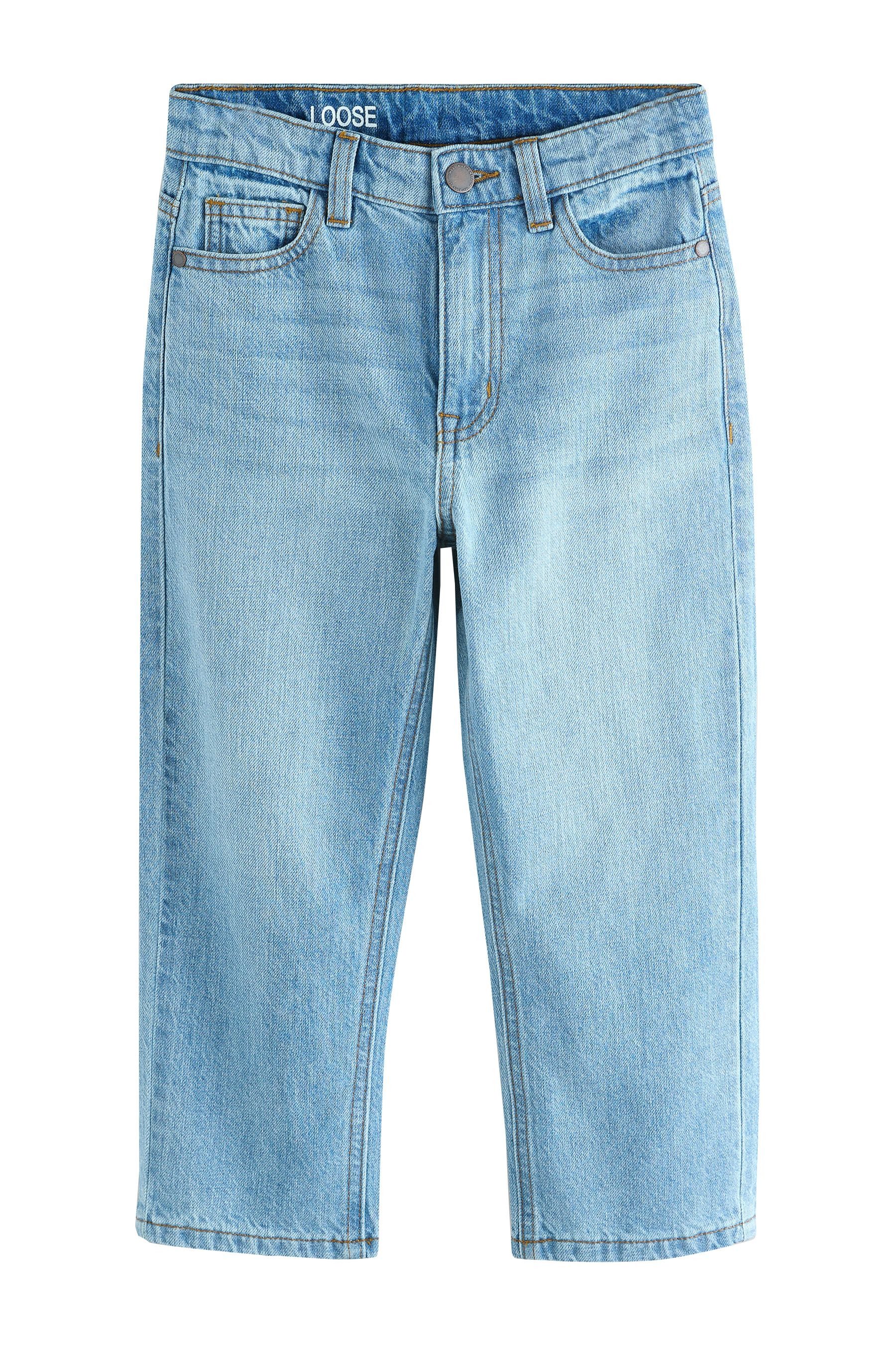 5-Pocket-Jeans Denim-Jeans aus Leinengemisch