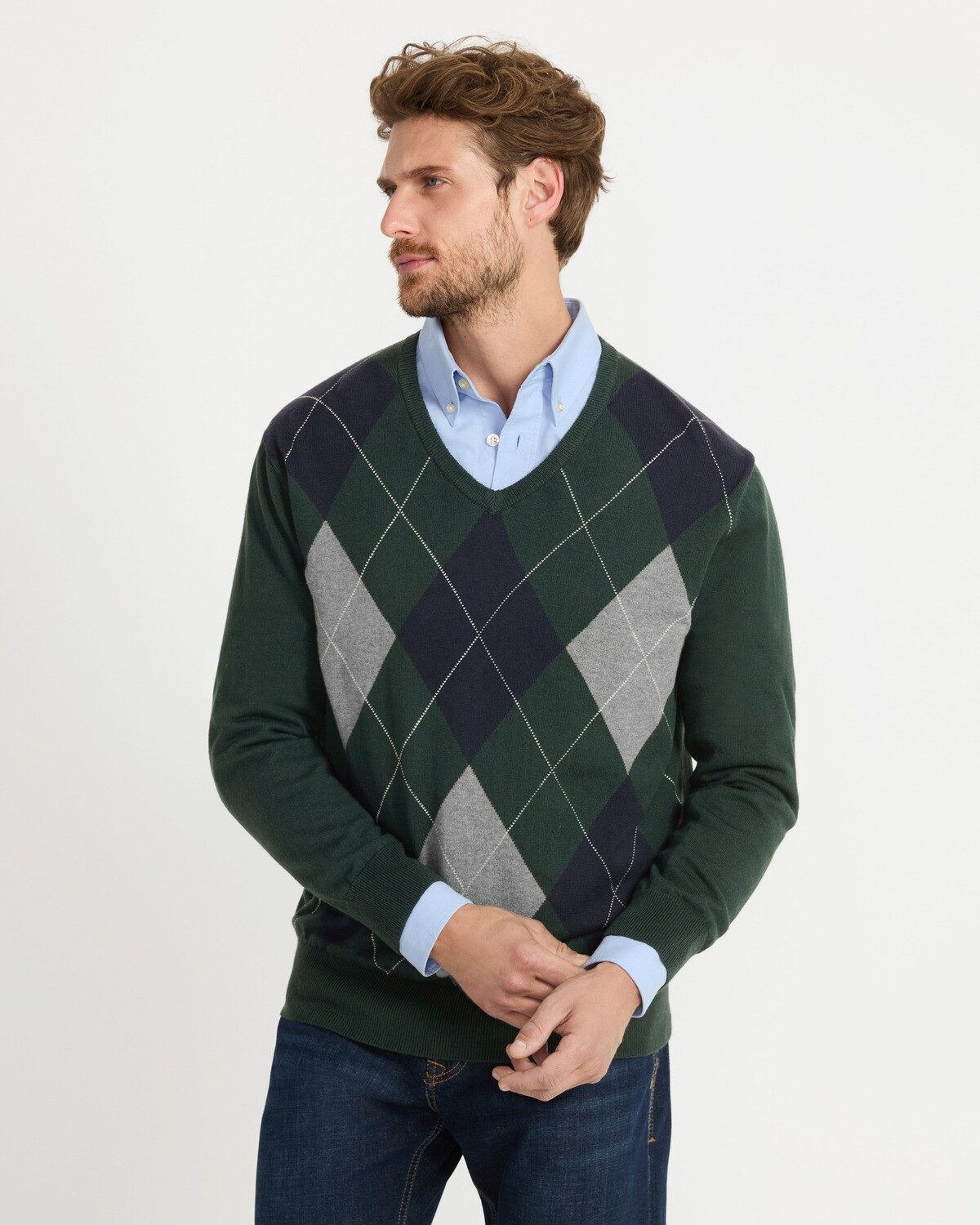 Highmoor Strickpullover Argyle-Pullover