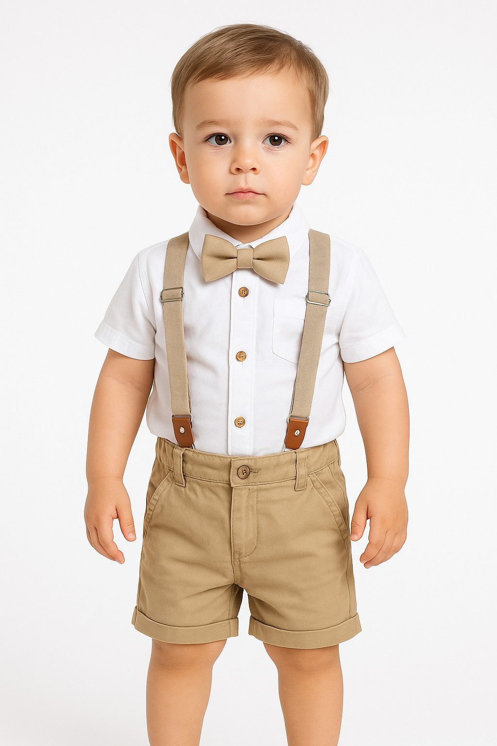 Lorey Medtec Anzug 4-teilig Jungen Outfit, Kleinkind Set: Hemd + Shorts + Fliege + Брюкиträger (Hemd + Shorts + Брюкиträger + Fliege)