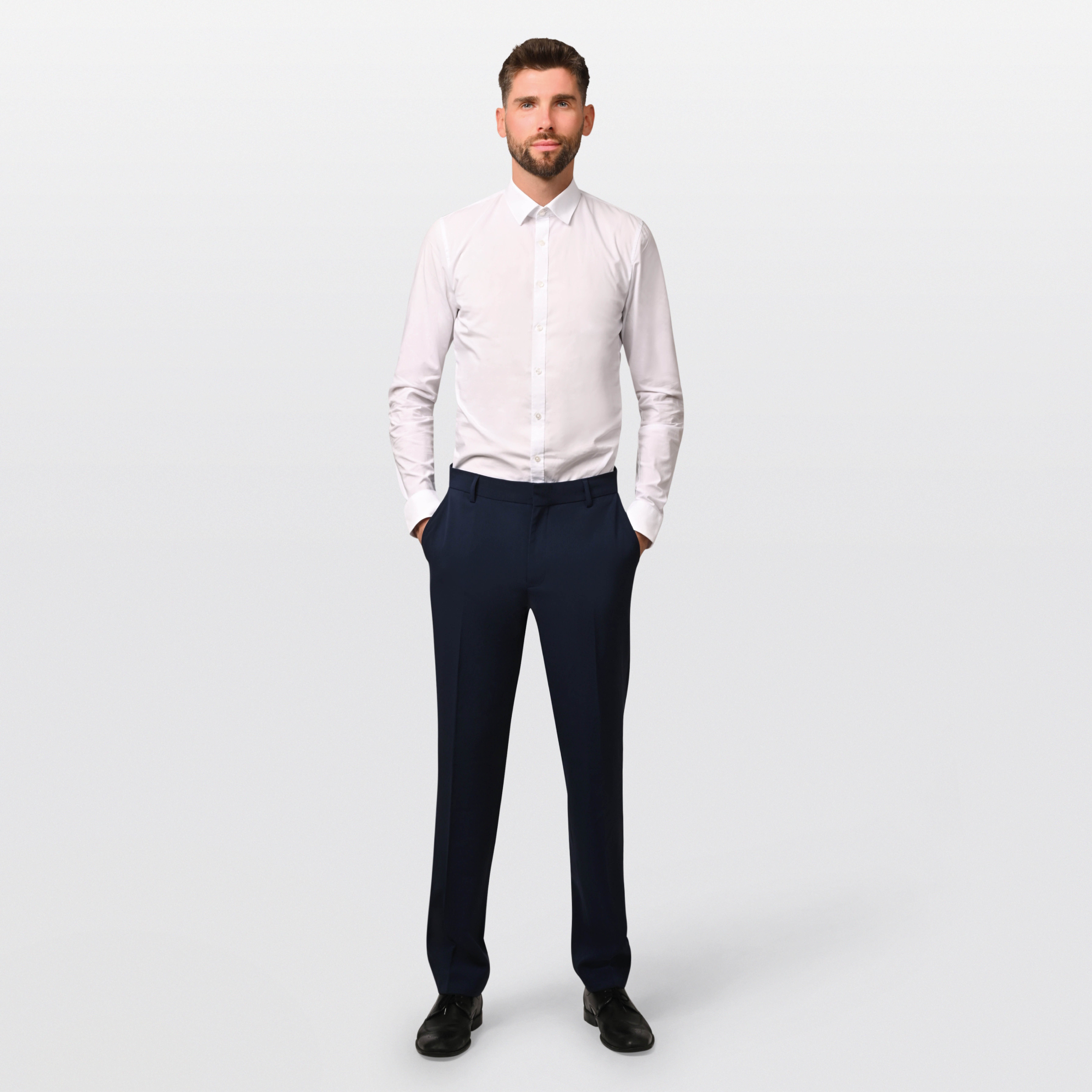 Hirschthal Anzughose Herren Business Anzughose Slim-Fit in Lang- und Normalgrößen – Bild 2 von 5