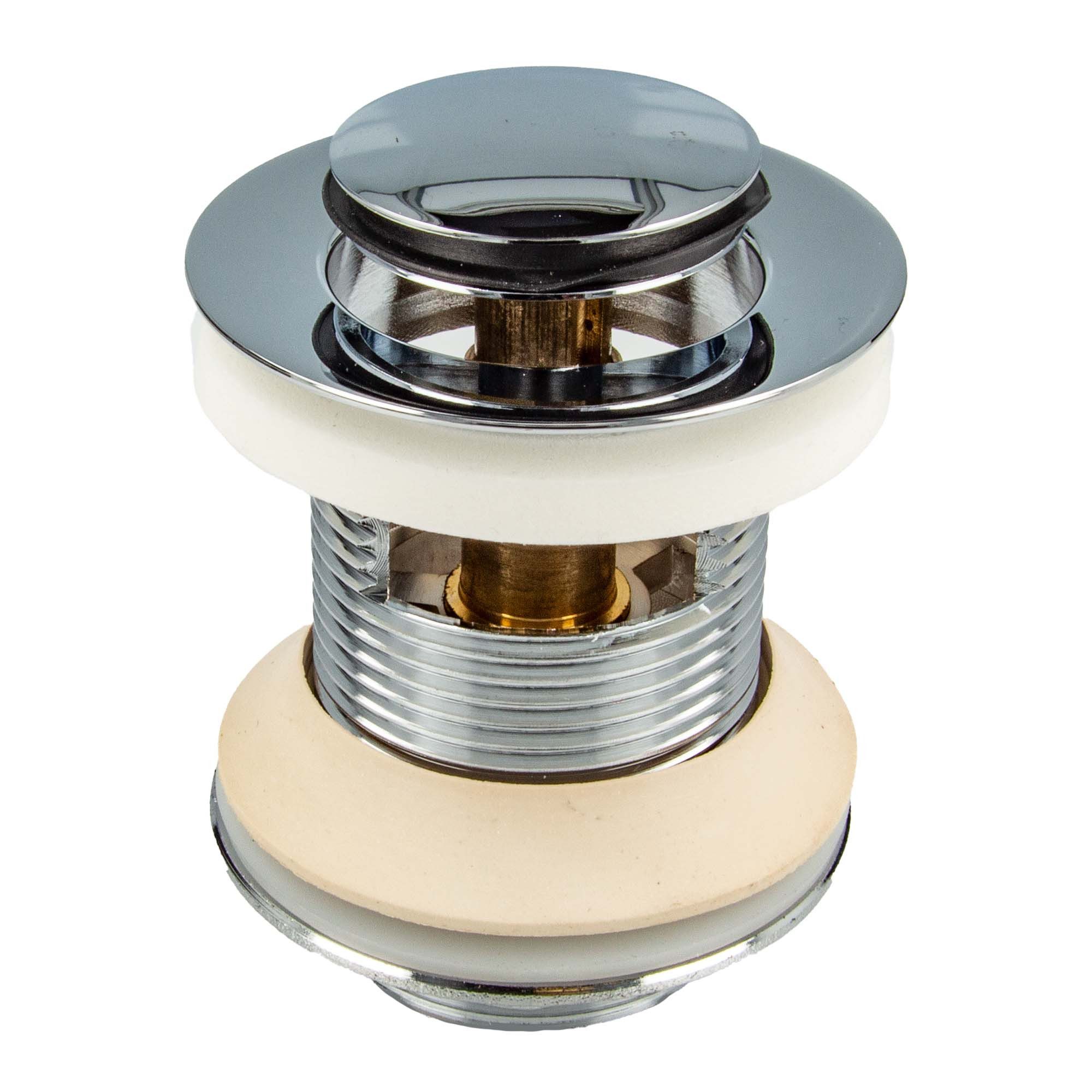 tecuro Ablaufventil Pop Up Ablaufventil 1 1/4 Zoll, für Waschbecken mit Überlauf