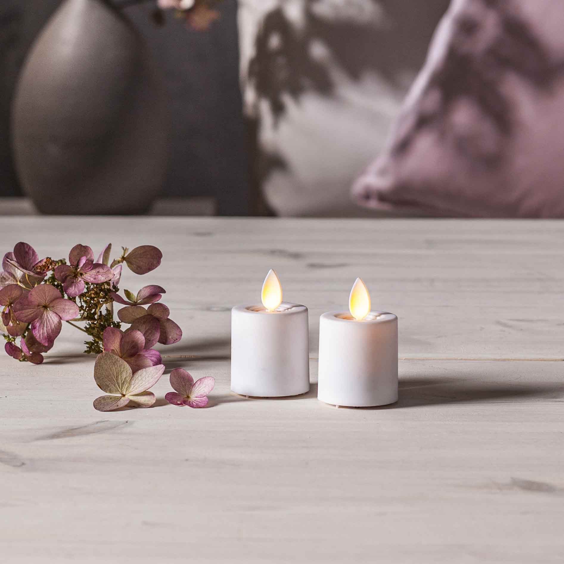 STAR TRADING LED-Kerze M-Twinkle (2-teilig, 2-tlg), weiß bewegliche Flamme günstig online kaufen