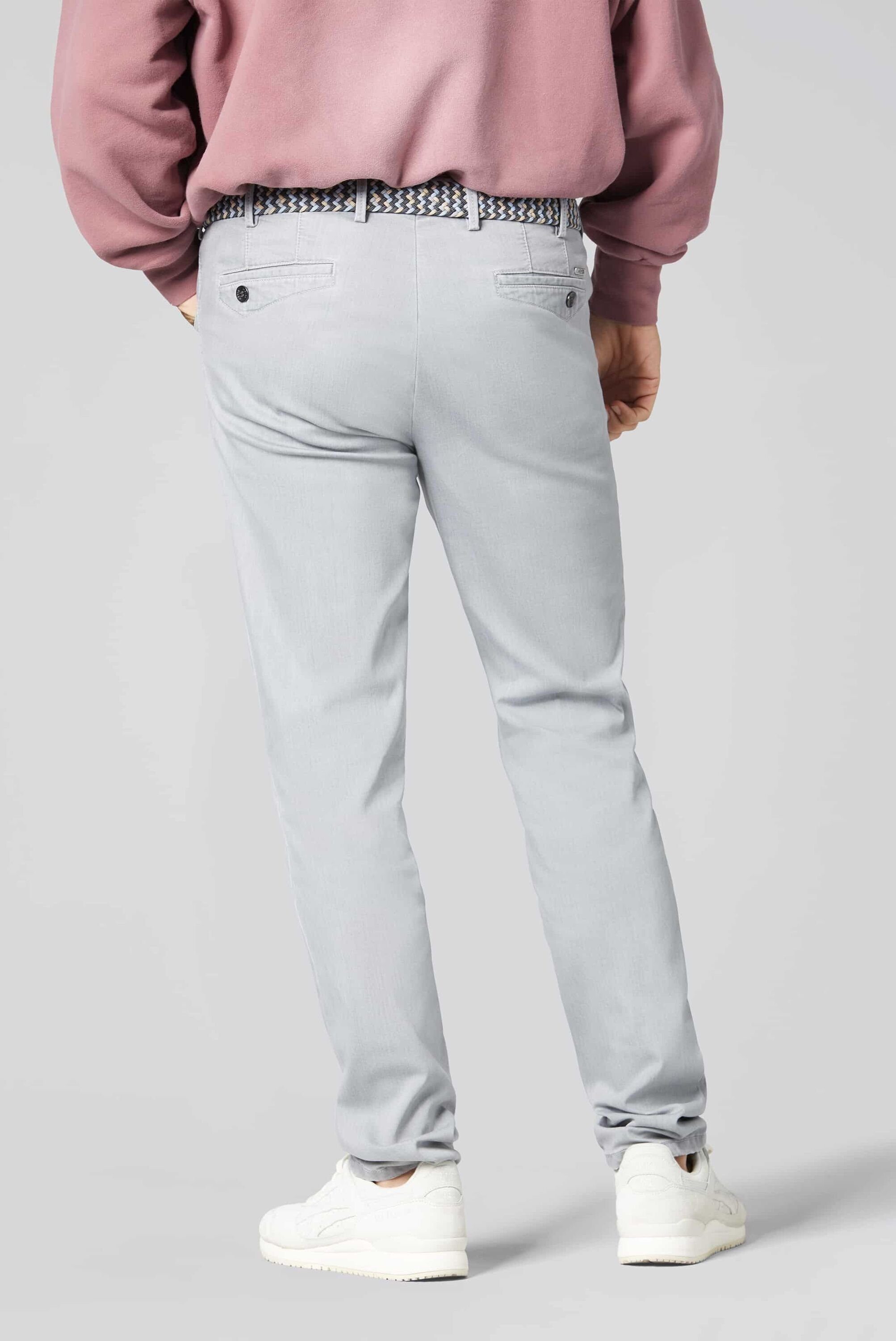 MEYER 5-Pocket-Jeans Dublin Denim mit Coolmax GREY Swingpocket