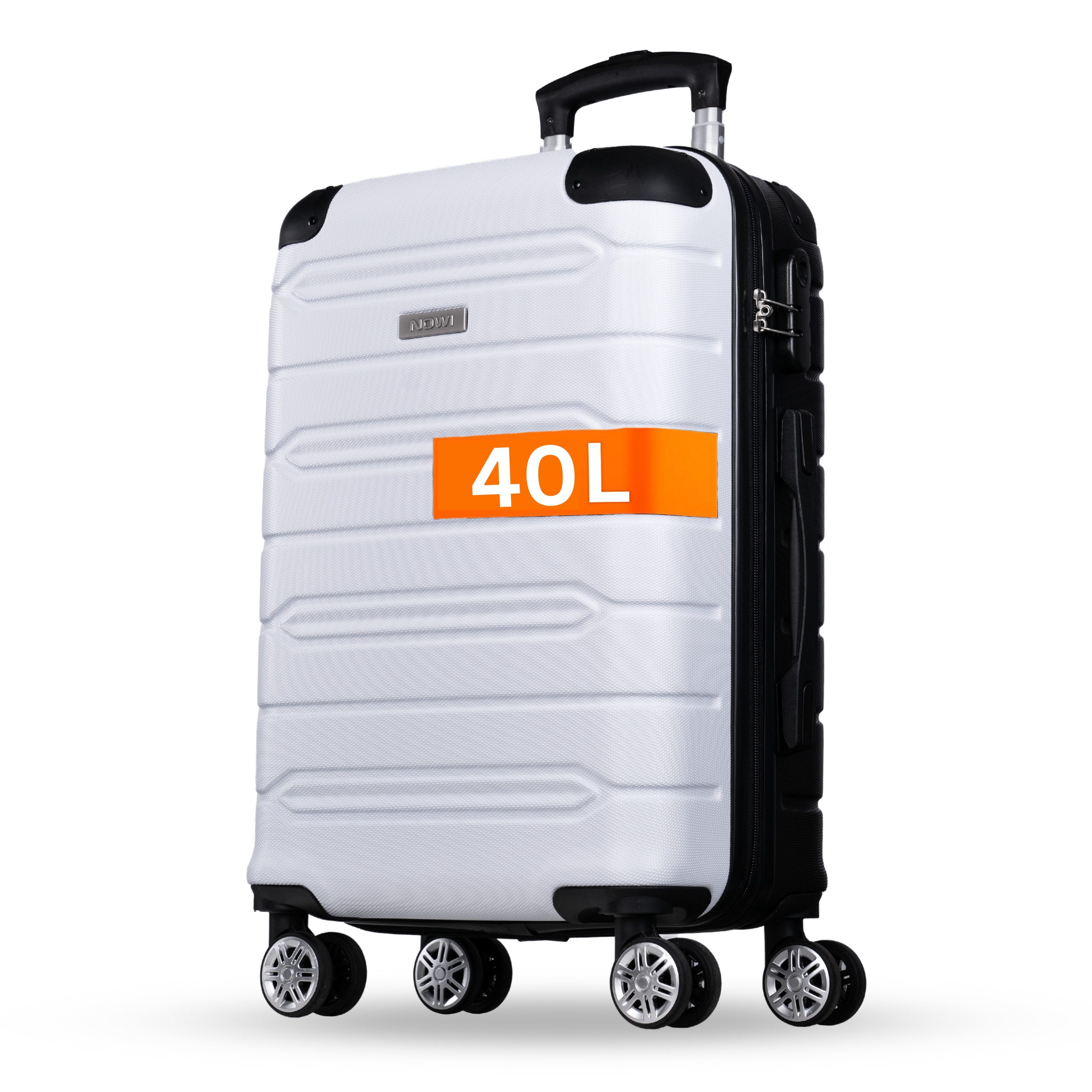 NOWI Hartschalen-Trolley Koffer Hartschalenkoffer mit Zahlenschloss & 8 Rol günstig online kaufen
