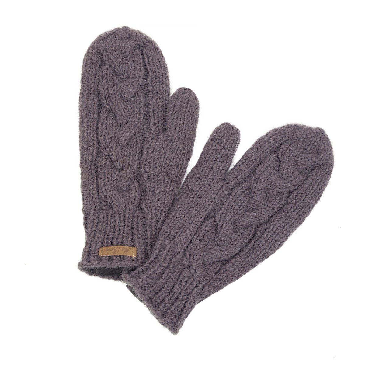 Modell Strickhandschuhe Fleece Schurwollanteil Rosenholz Clara mit gefüttert, Fäustlinge hoher McRon