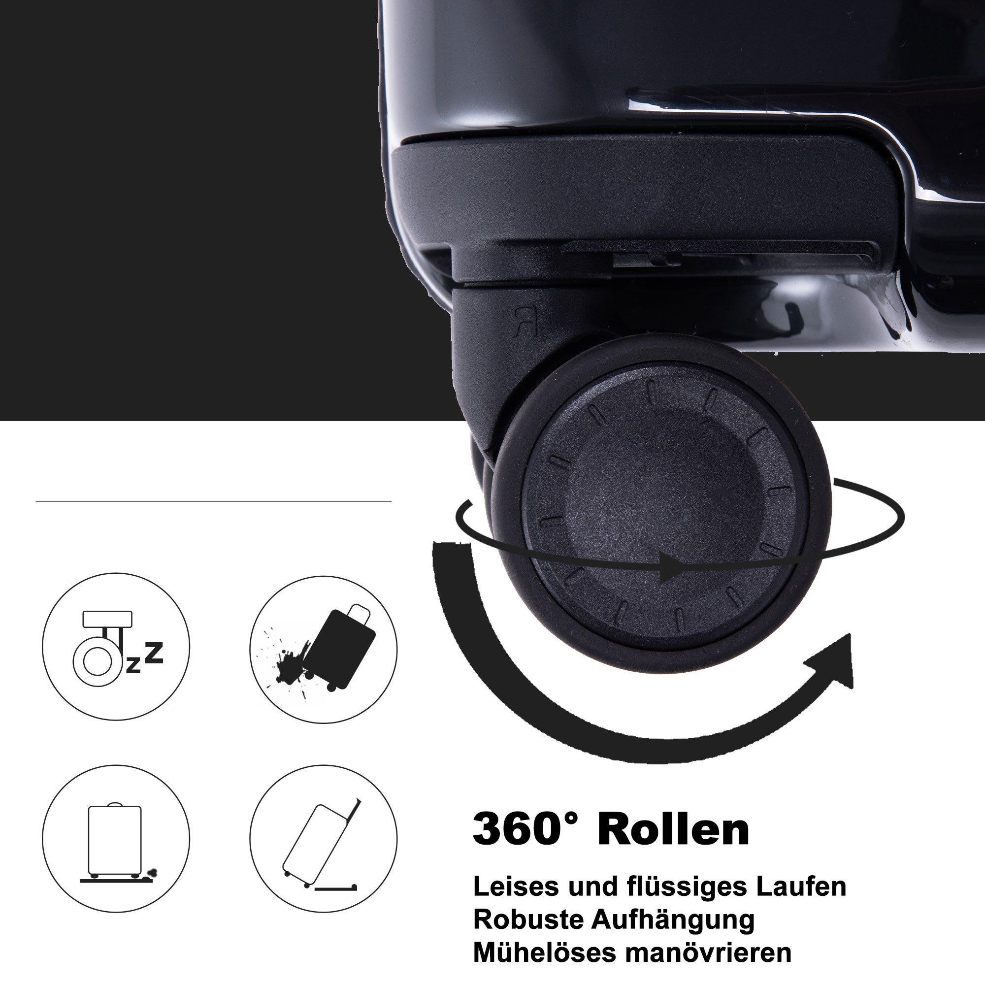 Travelhouse Hartschalen-Trolley capri, 4 Rollen, PC Hartschale, USB + USB C Anschluss, Rollenbremse
