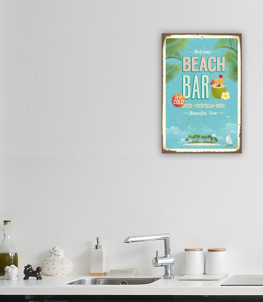 Home affaire Metallbild Beach Bar, Bar günstig online kaufen