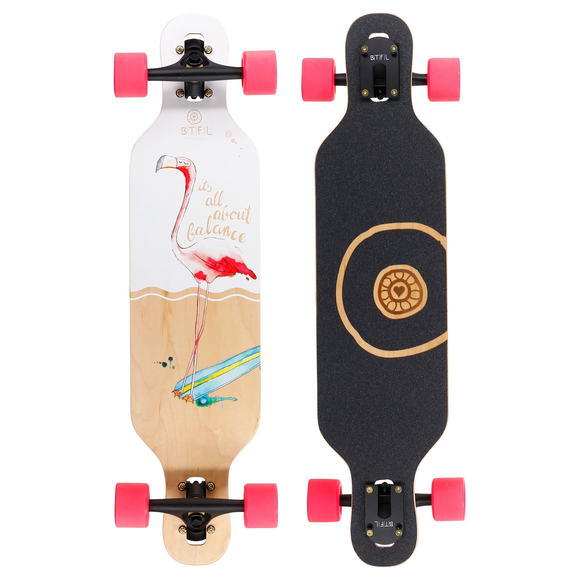 Longboard TIFFY - Kinder Longboard Flamingo