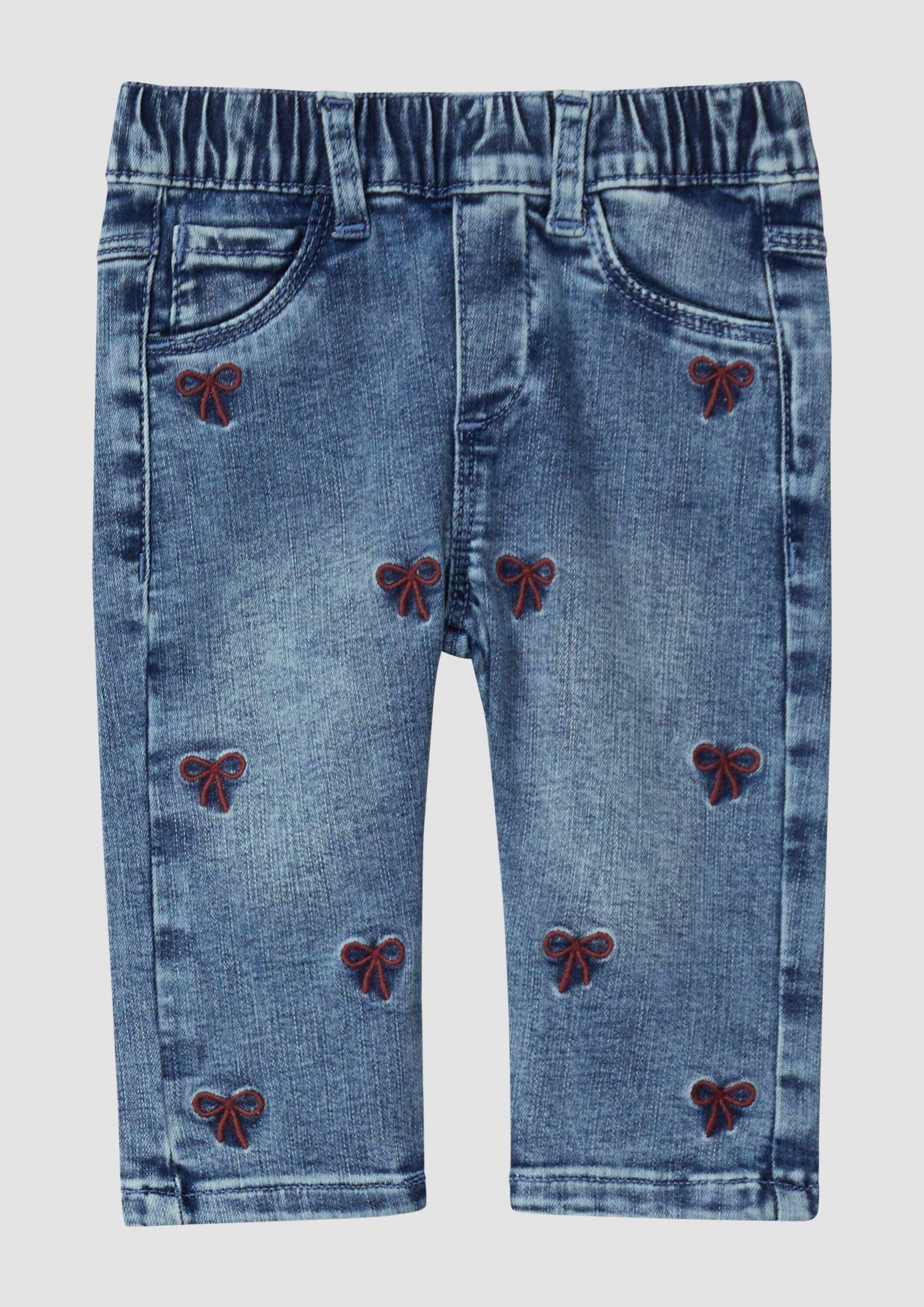s.Oliver Regular-fit-Jeans Jeans-Hose Elastische Jeans mit Stickerei