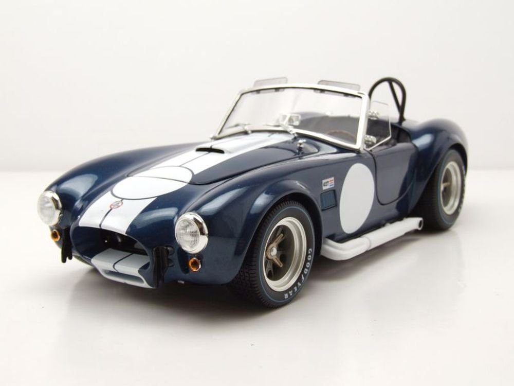 Kyosho Modellauto Shelby Cobra 427 S/C dunkelblau weiß Modellauto 1:18 Kyosho, Maßstab 1:18