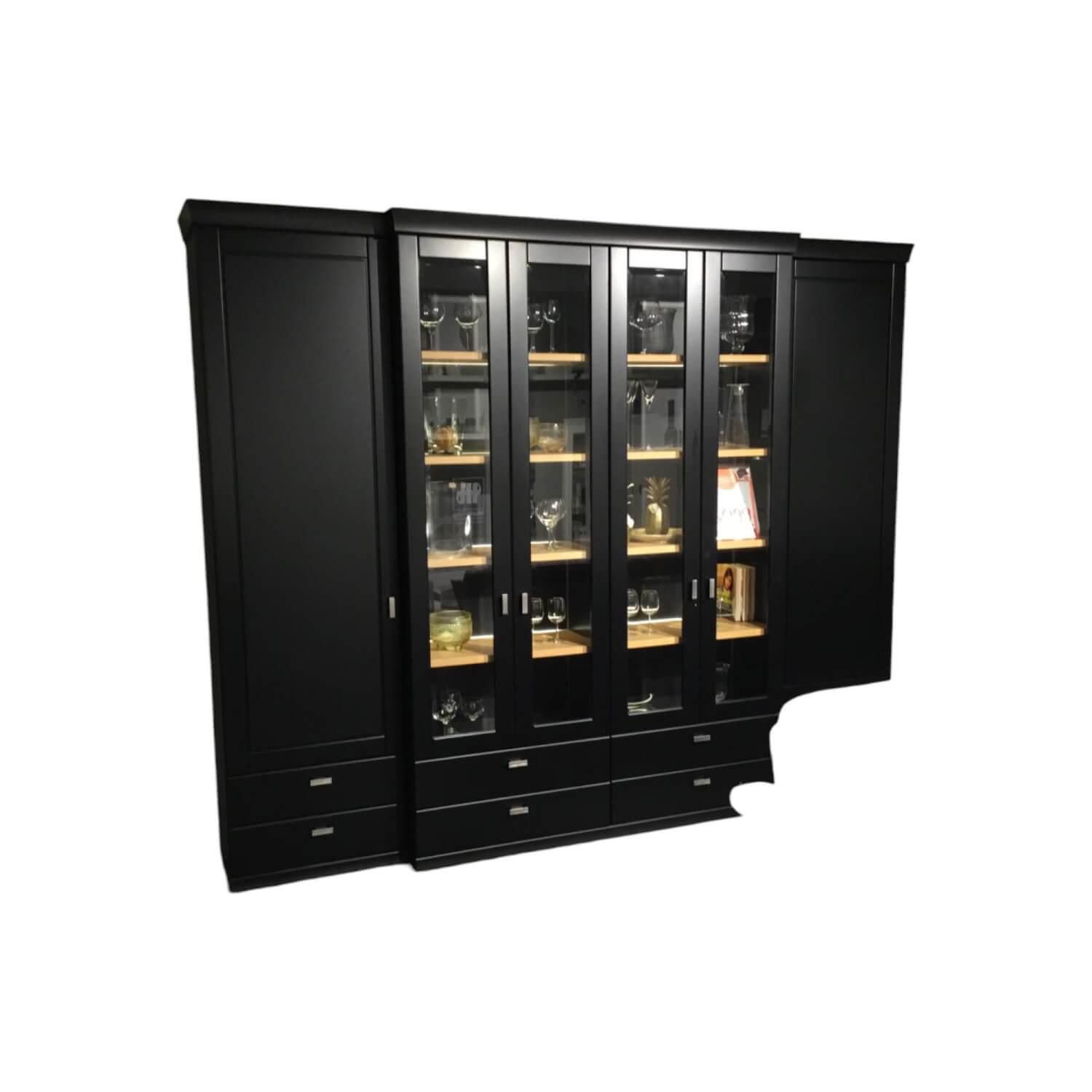 Musterring Anbauschrank Wohnwandkombination Korsika Vorschlag 52968 Lack Schwarz