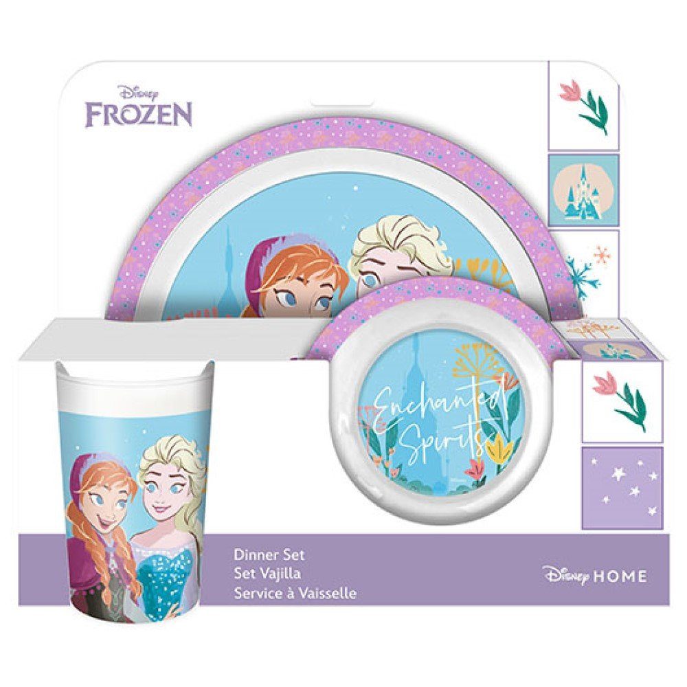 Frozen Euroswan Anna Schüssel Kids Elsa Kindergeschirr-Set Geschirrset Teller Becher