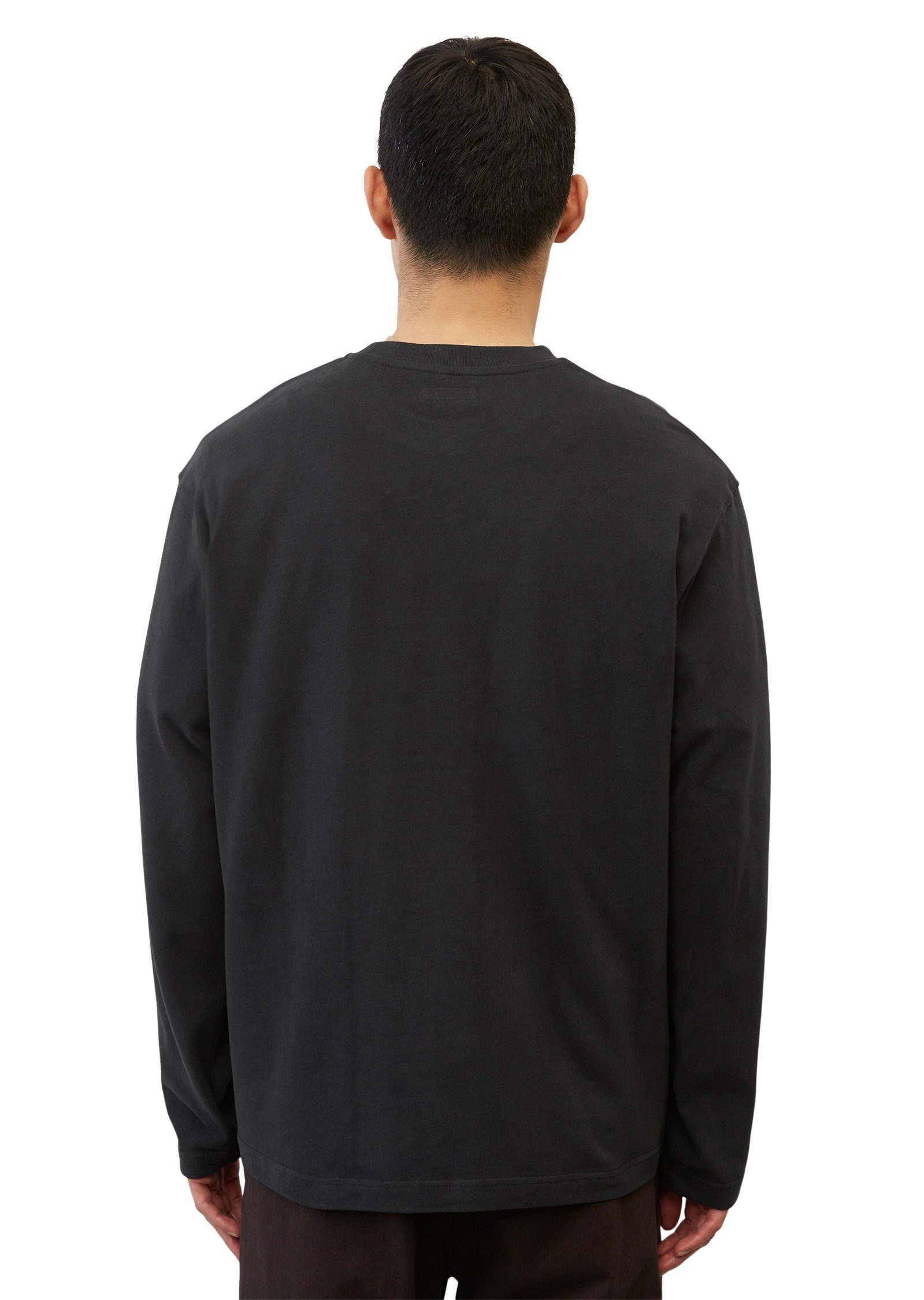 Marc O'Polo Langarmshirt aus softer schwarz Bio-Baumwolle