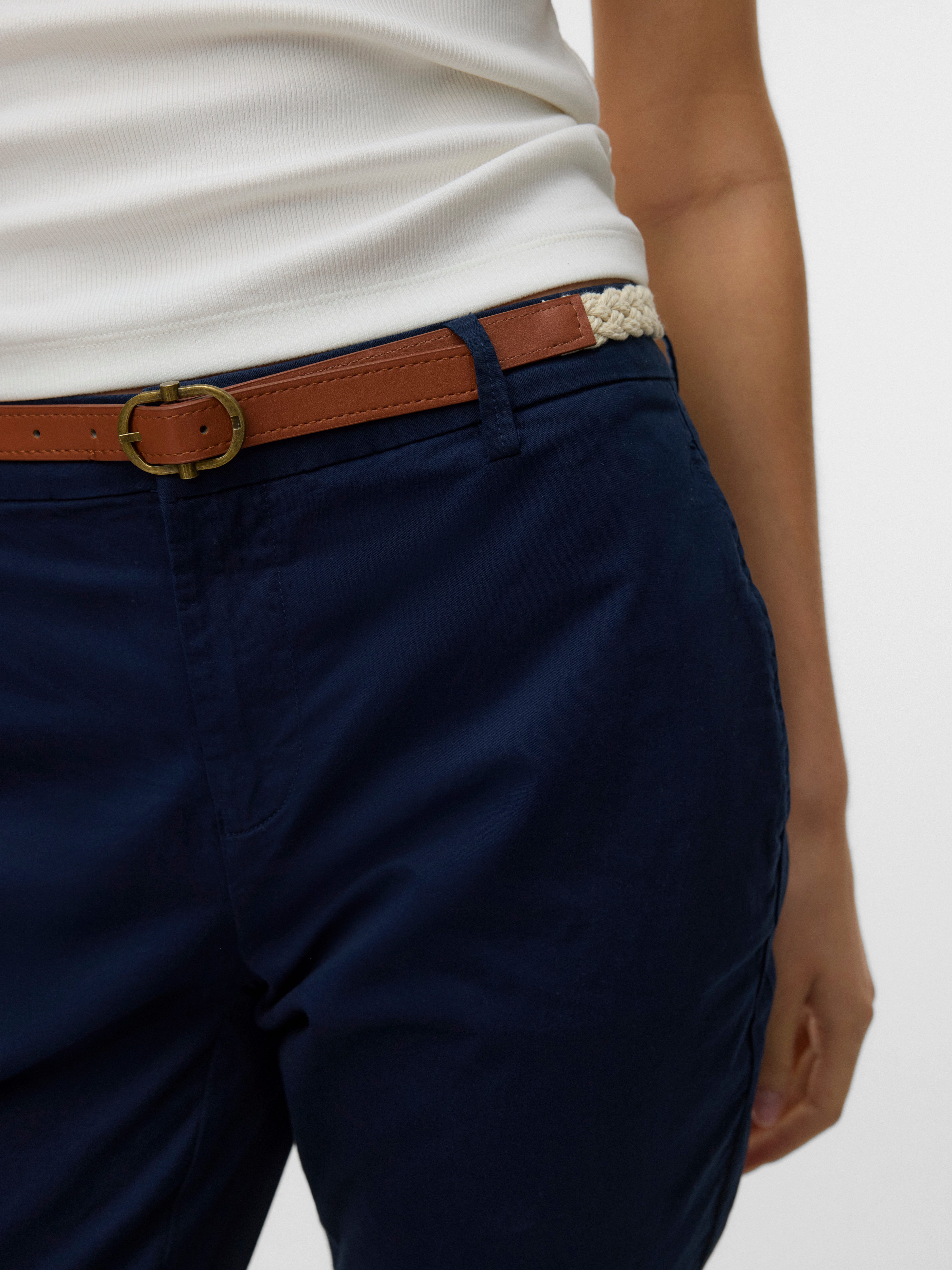 Vero Moda Chinohose VMFIEBY MW TAPERED CHINO PANT Baumwollmischung
