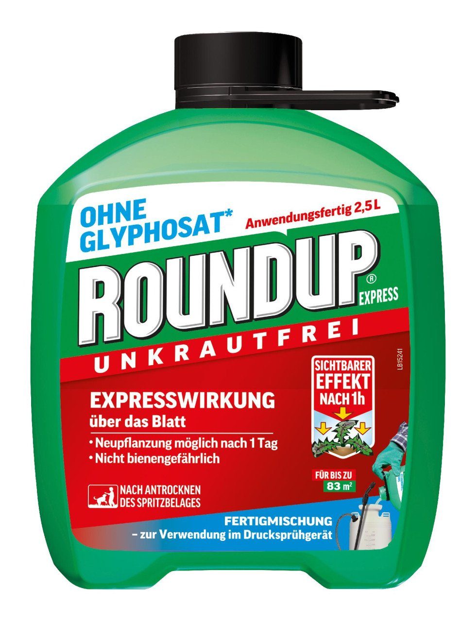 Unkrautbekämpfungsmittel Roundup Express Fertigmischung - 2,5 Liter