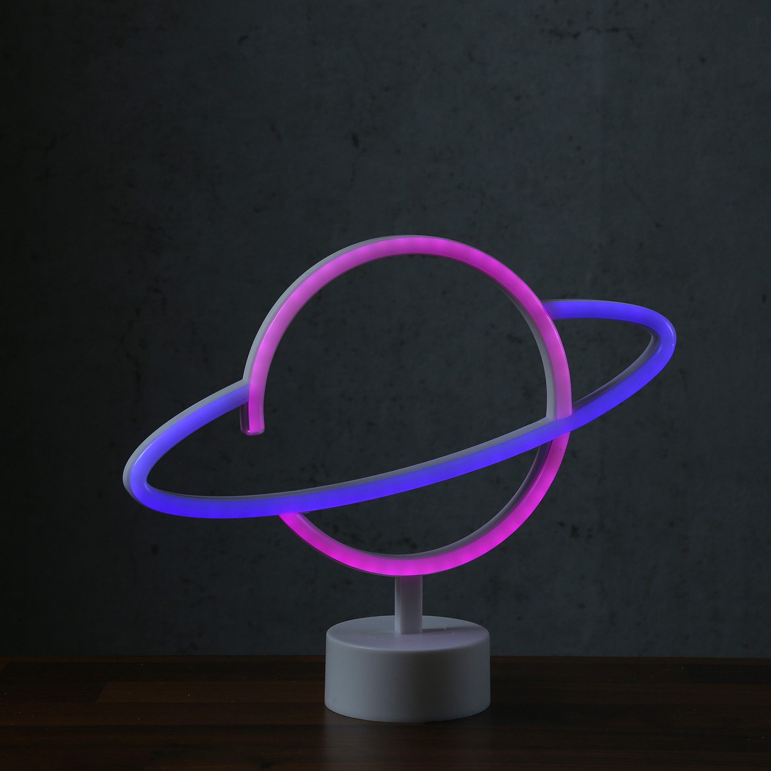 SATISFIRE LED Dekolicht LED Neonlicht Planet Saturn Neonschild Leuchtfigur Batterie USB 30cm, LED Classic, mehrfarbig / bunt – Bild 5 von 5
