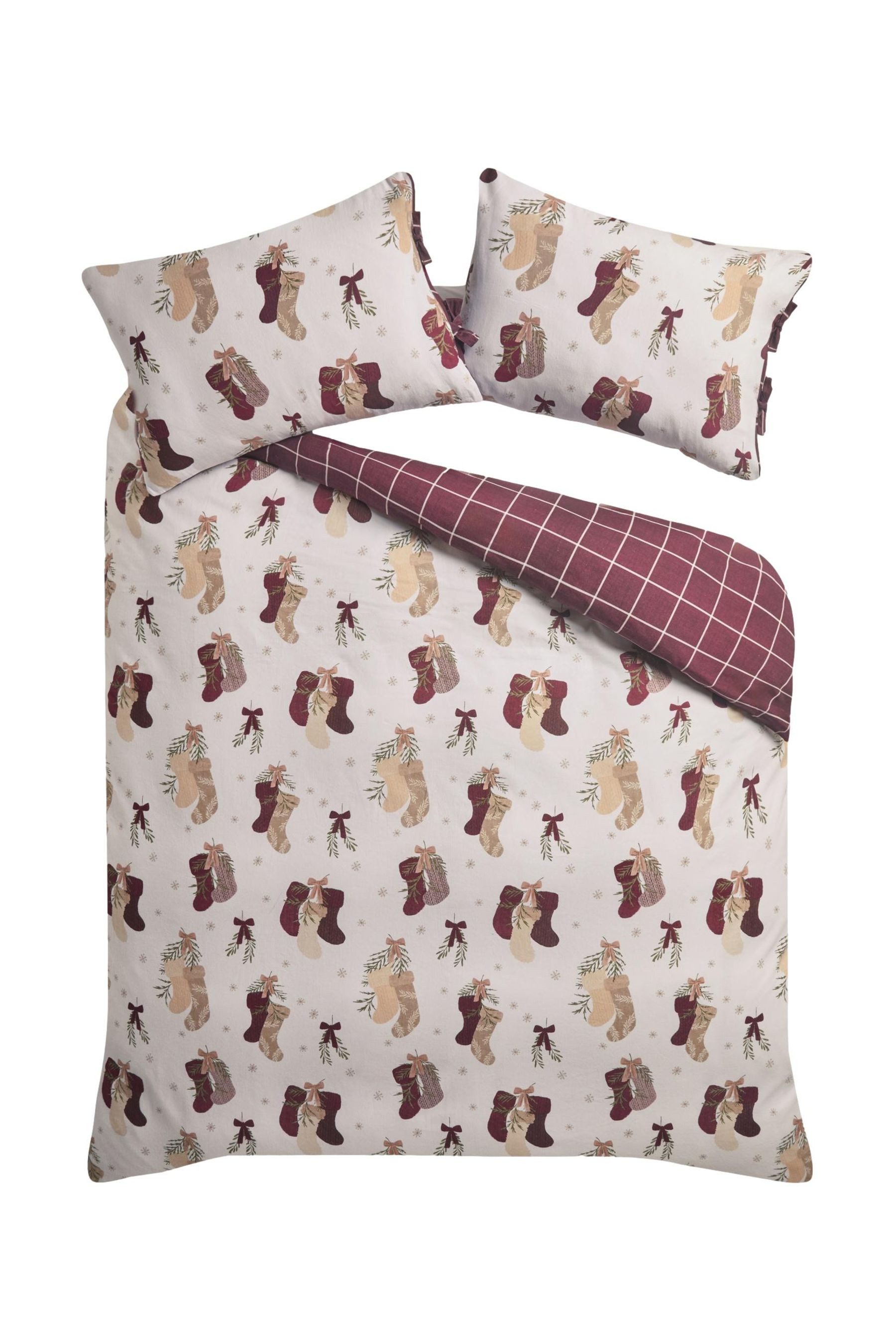 Next Bett-Set Angeraute Wende-Bettwäsche Weihnachten, Bezug: Baumwolle günstig online kaufen