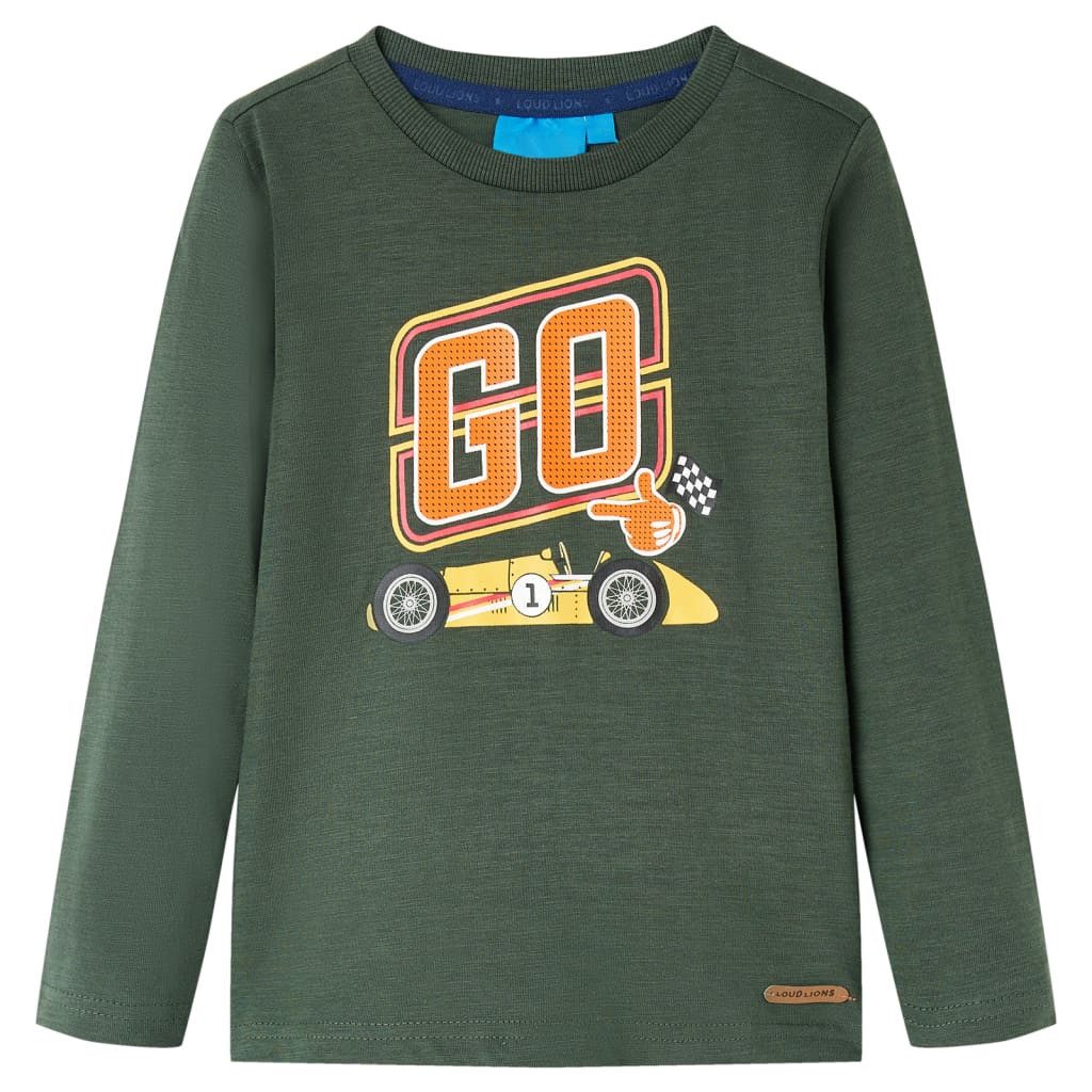 Langarmshirt Kinder-Langarmshirt Dunkelgrün 104
