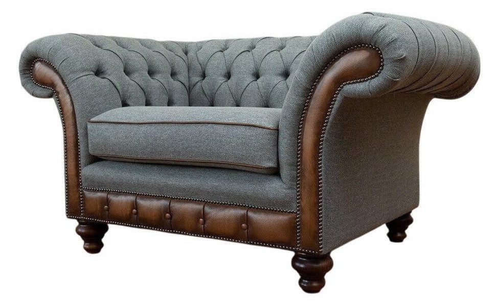 Xlmoebel Кресла Chesterfield Chesterfield Stoffsofa im Design mit Кресла, 1,5-Sitzer Polstersofa (1-St., Sofa 1,5 Sitzer), Hergestellt in Europa