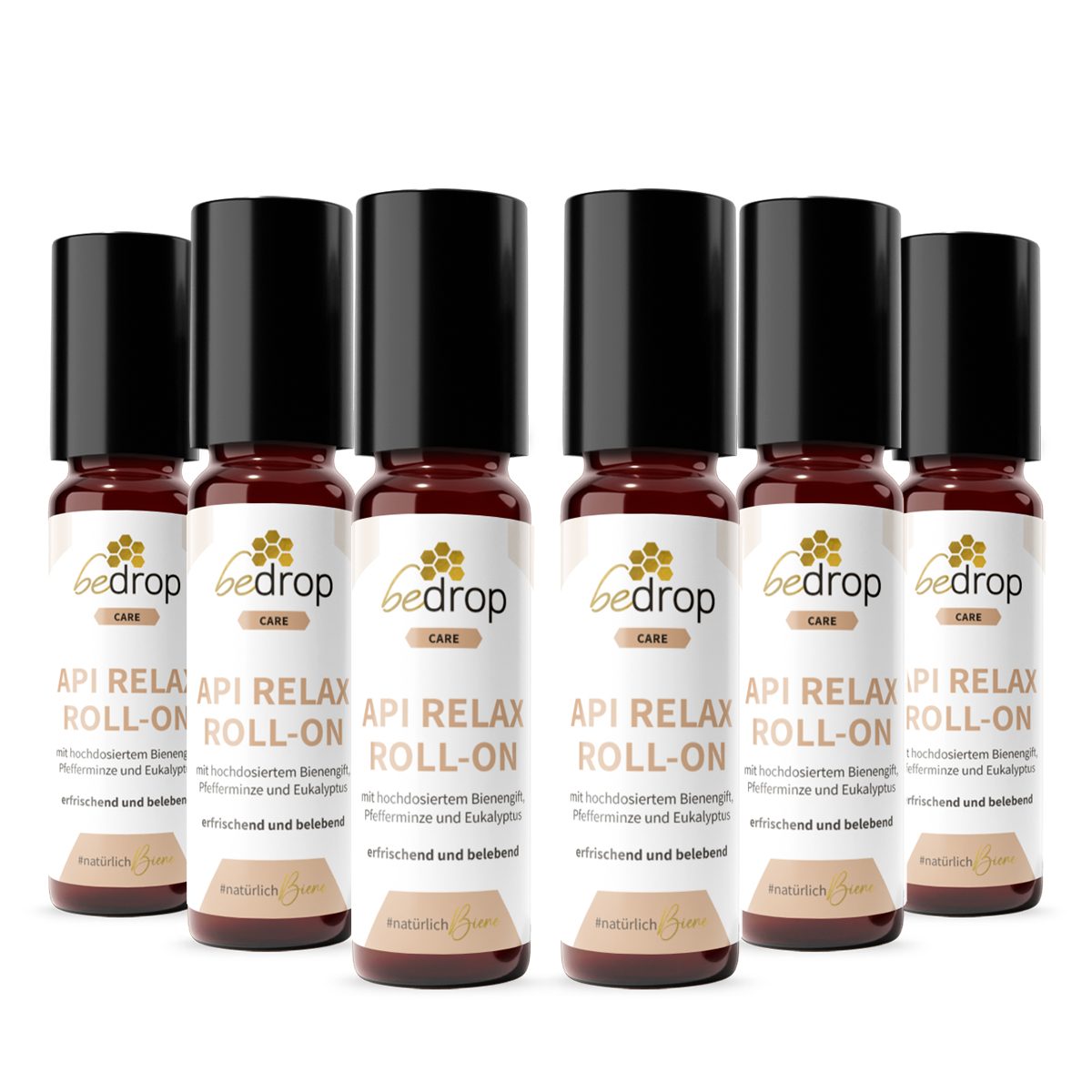 bedrop Körperpflegemittel API RELAX ROLL-ON mit hochdosiertem Bienengift und Eukalyptus - 10ml, erfrischend und belebend - mit kühlender Massagekugel