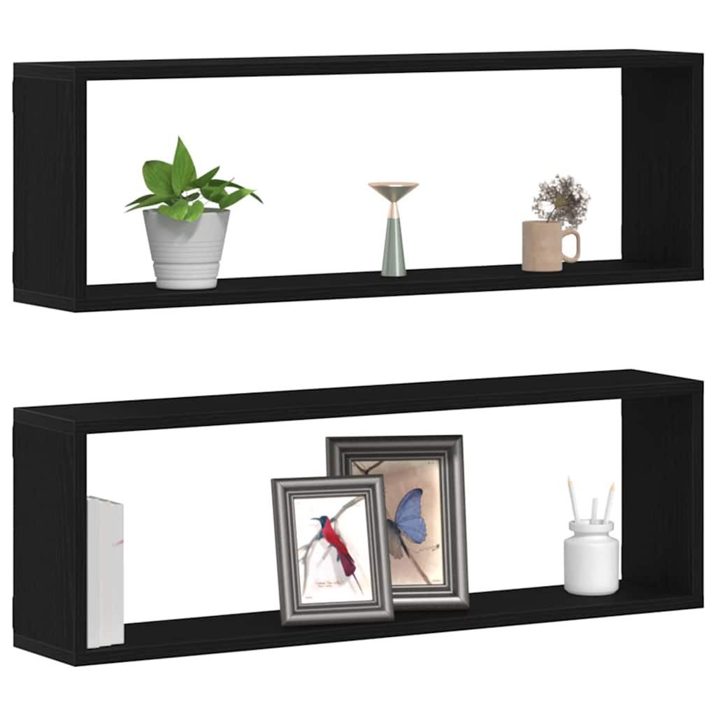 vidaXL Regal Wandregale 2 stk. Schwarz Eichen-Optik 80 x 15 x 26 cm, 2-tlg. – Bild 3 von 5