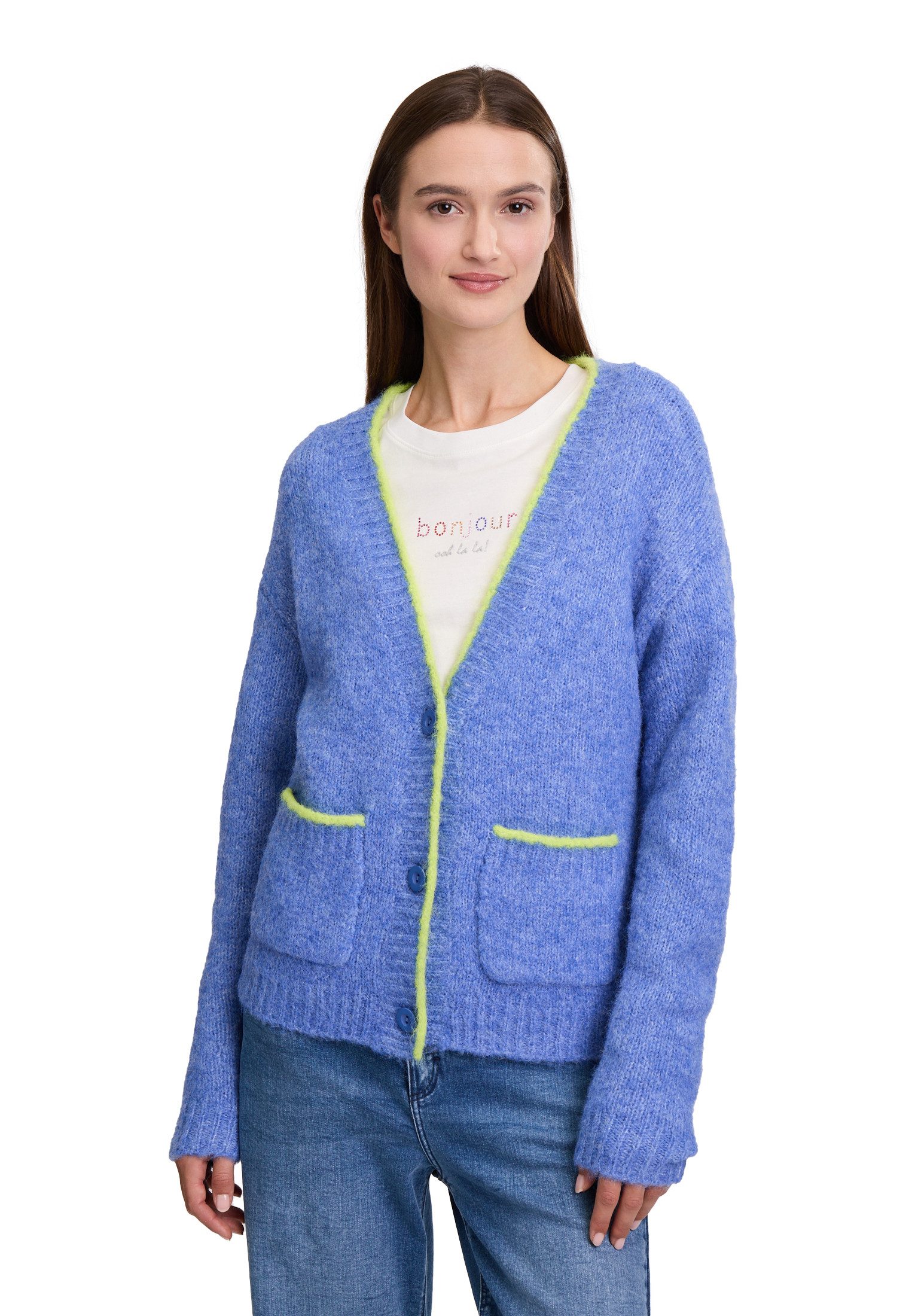 Cartoon Strickjacke Cartoon Damen Strick-Cardigan mit günstig online kaufen
