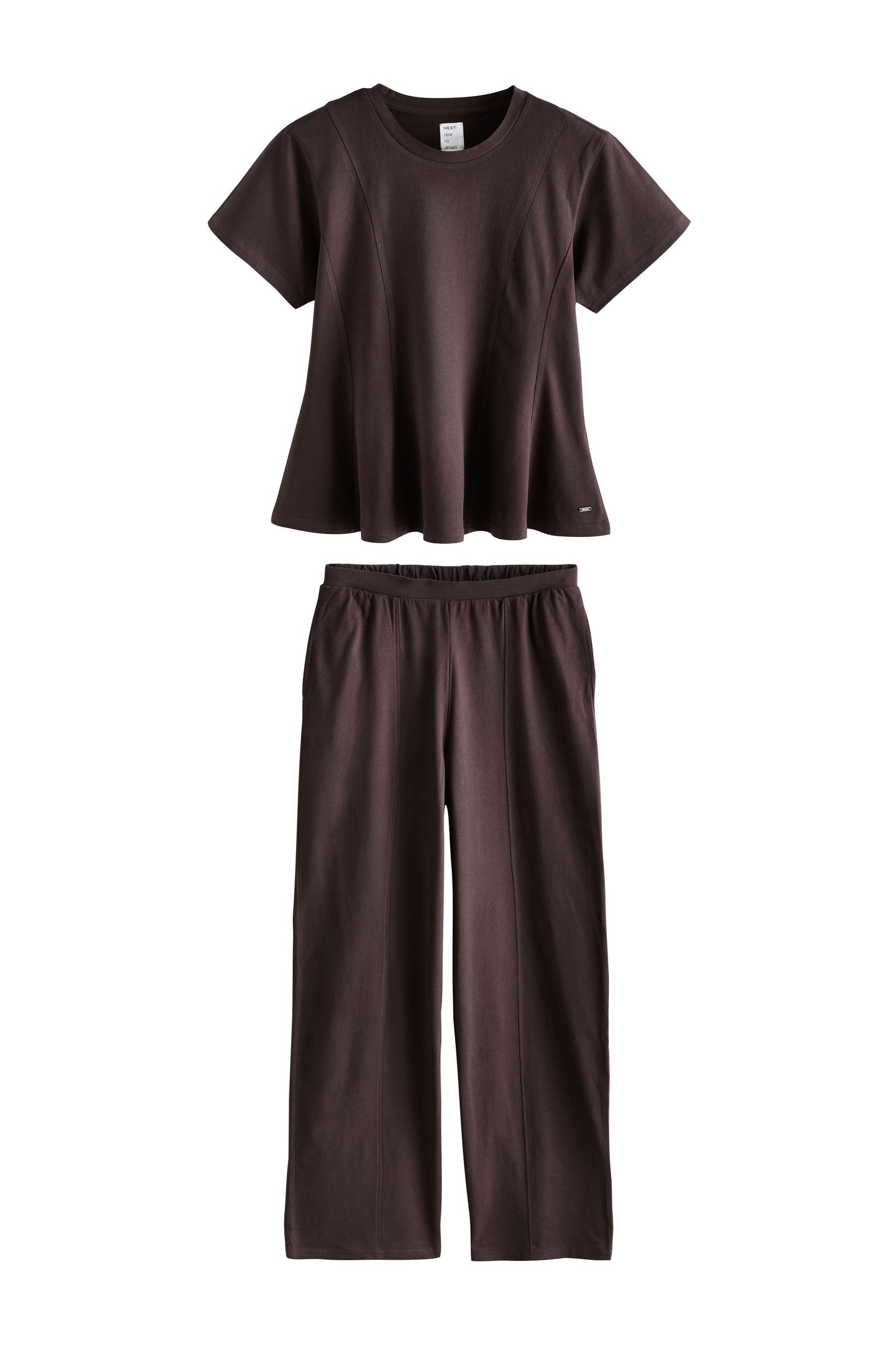 Next Pyjama Kurzer, taillierter Schlafanzug mit Schößchen (2 tlg)