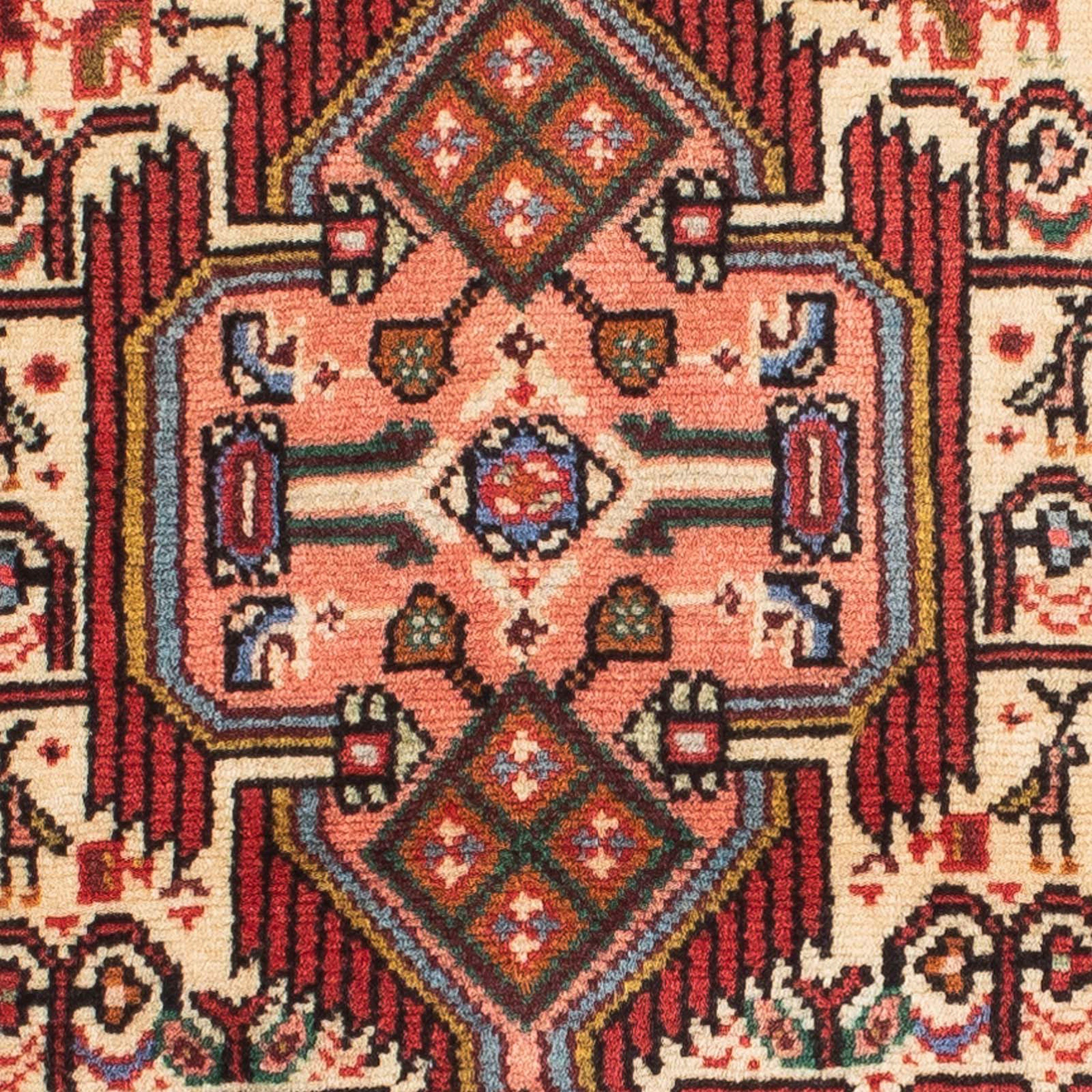Orientteppich Perser - Nomadic - Handgeknüpft, Einzelstück x cm mit 80 10 mm, - Höhe: morgenland, 203 rechteckig, Zertifikat Wohnzimmer, beige