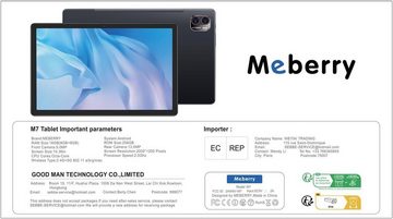 MEBERRY 2K Bildschirm 16GB RAM 1TB Octa-Core 2.0 GHz Tablet (10.36", 256 GB, Android 13, Mit 2000 * 1200 / 5G WLAN / 8600 mAh / 5MP + 13MP/ Bluetooth 5.0)
