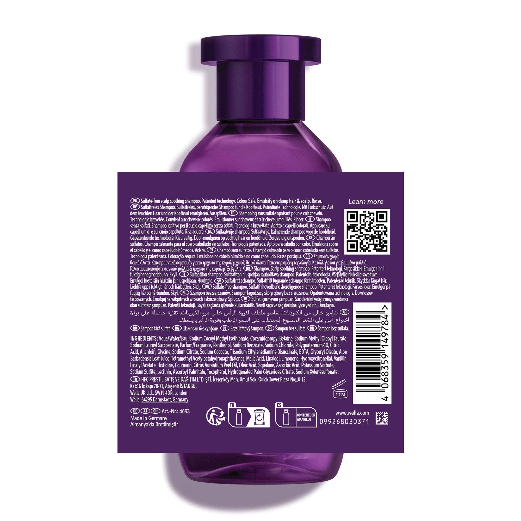 Wella Professionals Haarshampoo ULTIMATE COLOR SULFATREIES SHAMPOO, für coloriertes Haar, sulfatfrei