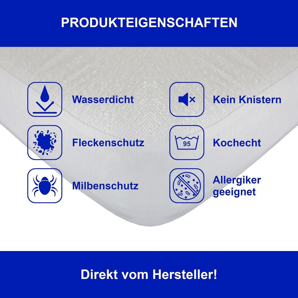 Matratzenauflage Matratzenschutz wasserdicht für Kinderbett DUKAL, günstig online kaufen