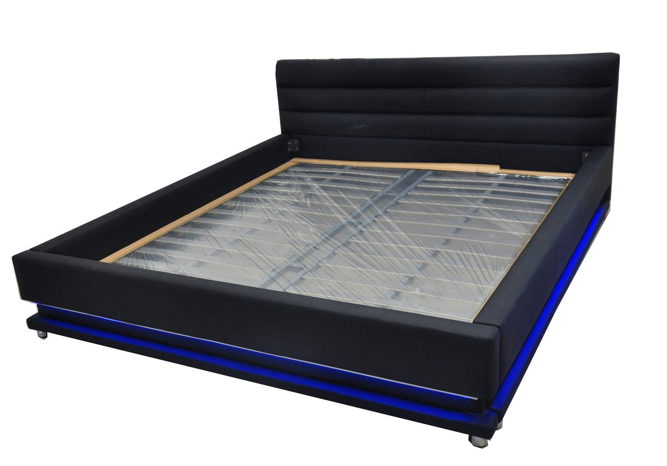 JVmoebel Multimediabett Elegantes Leder-Design Bett für Paare im modernen Stil, Made in Europa