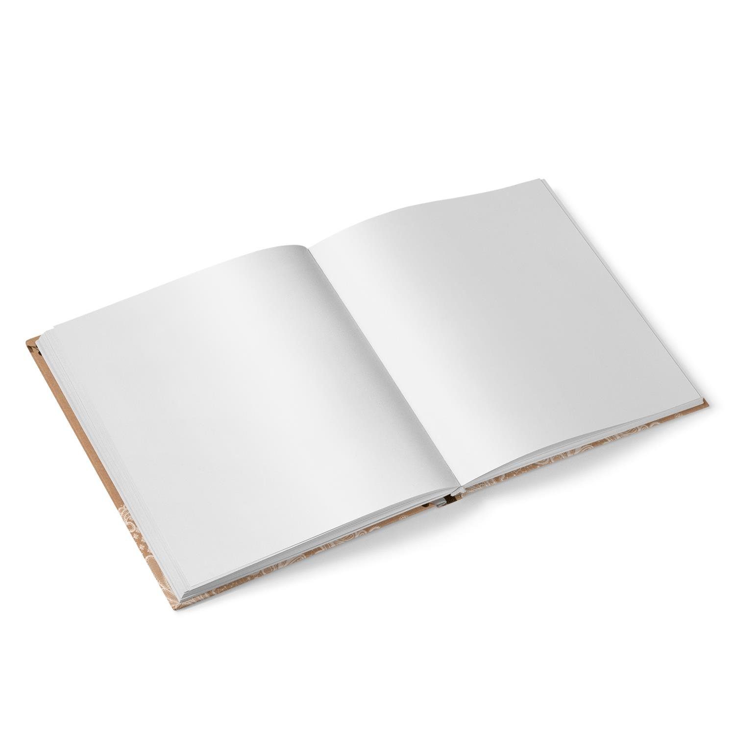 Spitze Logbuch-Verlag mit in Kraftpapieroptik Tagebuch Hochzeitsgästebuch