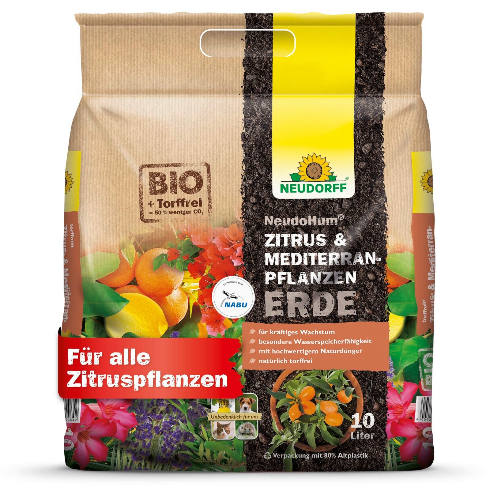 Spezialerde Neudohum Mediterranpflanzen- und PalmenErde 10 Liter