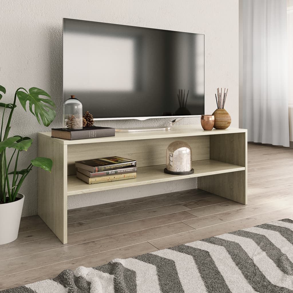 vidaXL Schrankmodule TV-Schrank Sonoma-Eiche 100x40x40 cm Holzwerkstoff günstig online kaufen