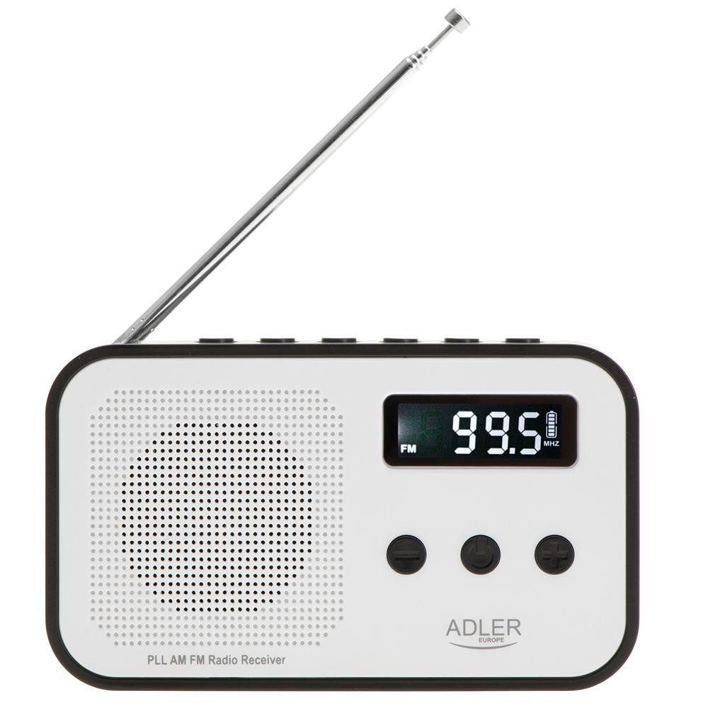 Adler AD 1907 Digitalradio (DAB) (PLL AM/FM-Digitalradio, modernes Radio, USB C, Wecker, weiß, schwarz)