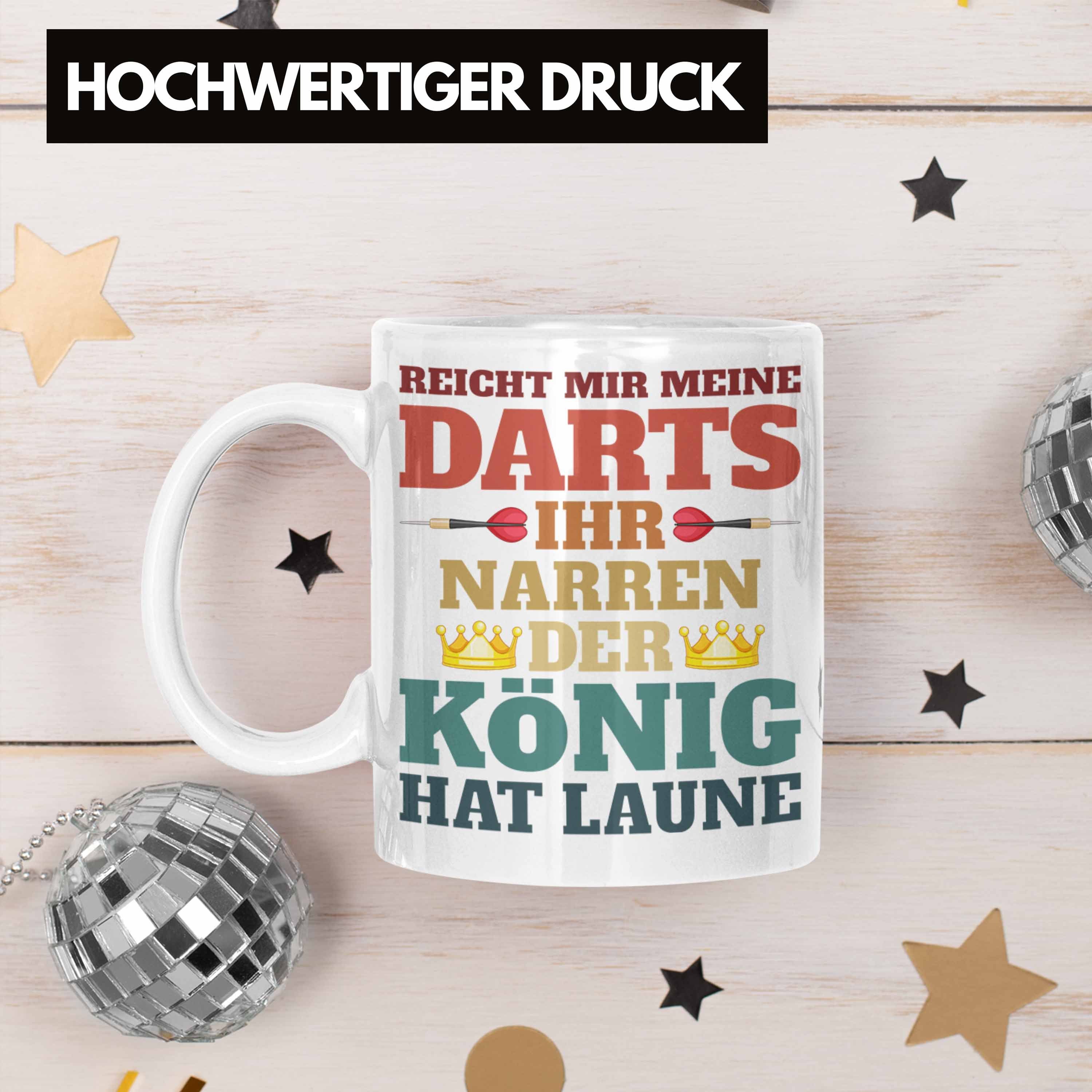 Tasse Tasse Spruch Meine Trendation Männer Dartpfeil Dart-Spieler Mir Weiss Trendation - Darts Geschenkidee Reicht Dart