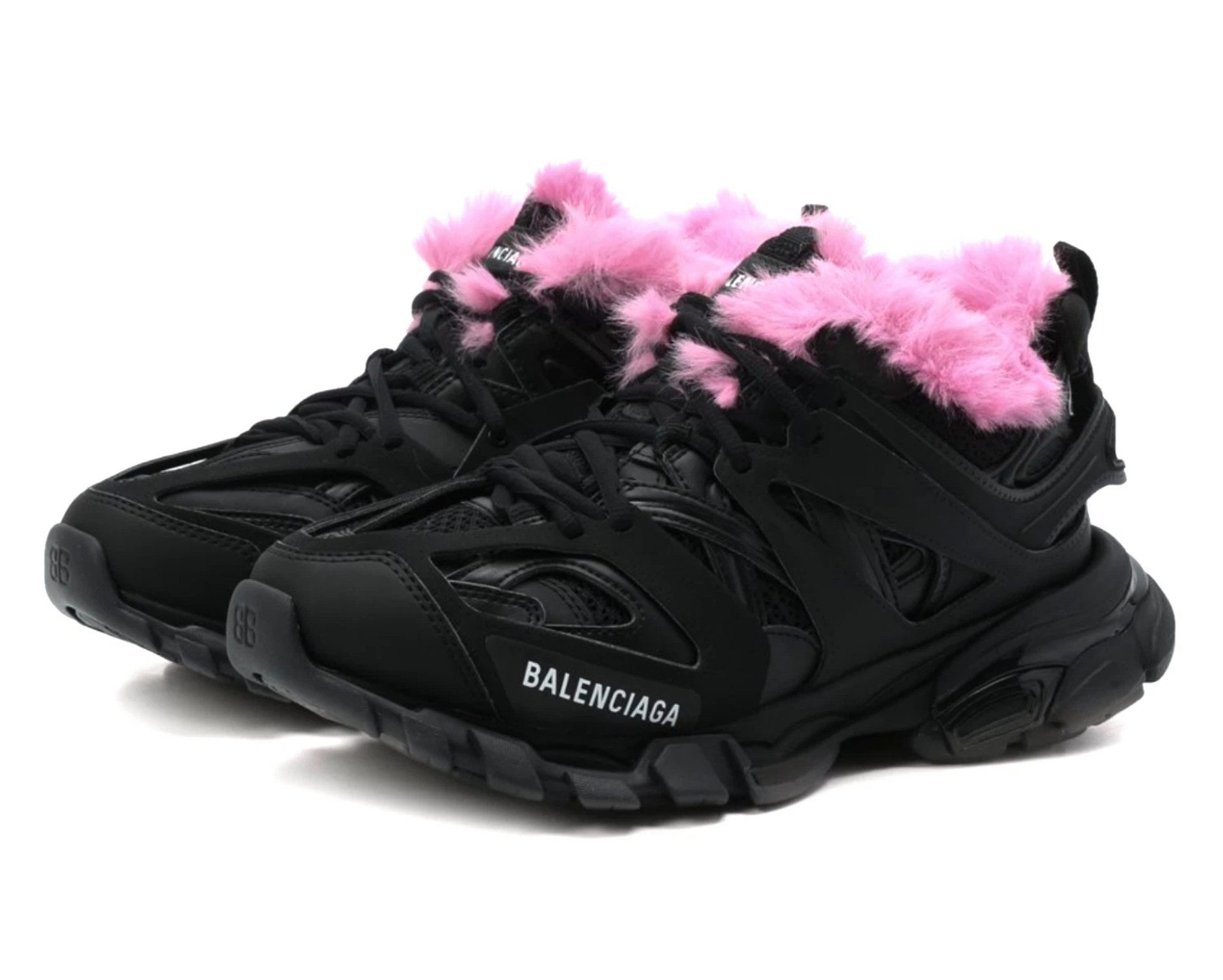 Track Sneaker Schuhe Mit Rosa Kunstpelz Sneaker