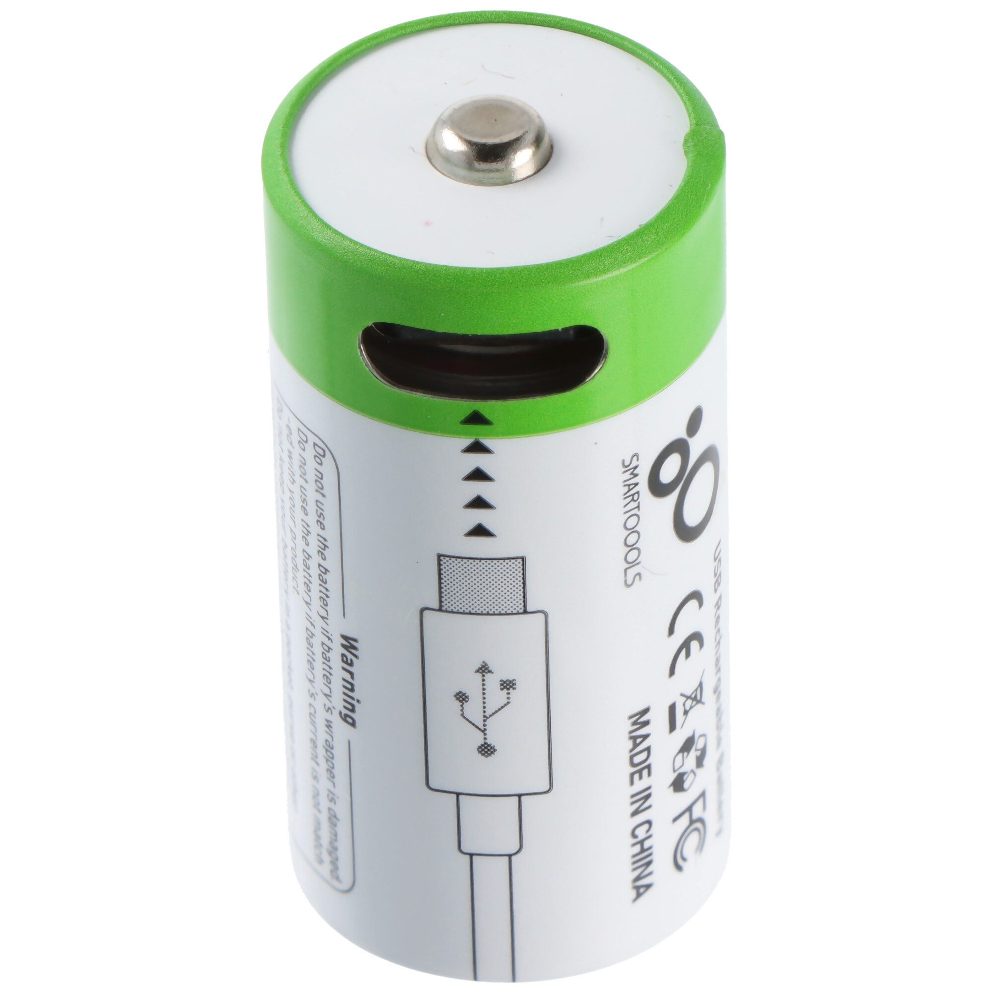 AccuCell Rundzelle 16340, CR123, Li-ion, 3,7V, 700mAh, 2,6Wh, mit USB-C Chargi Akku 700 mAh (3,7 V)