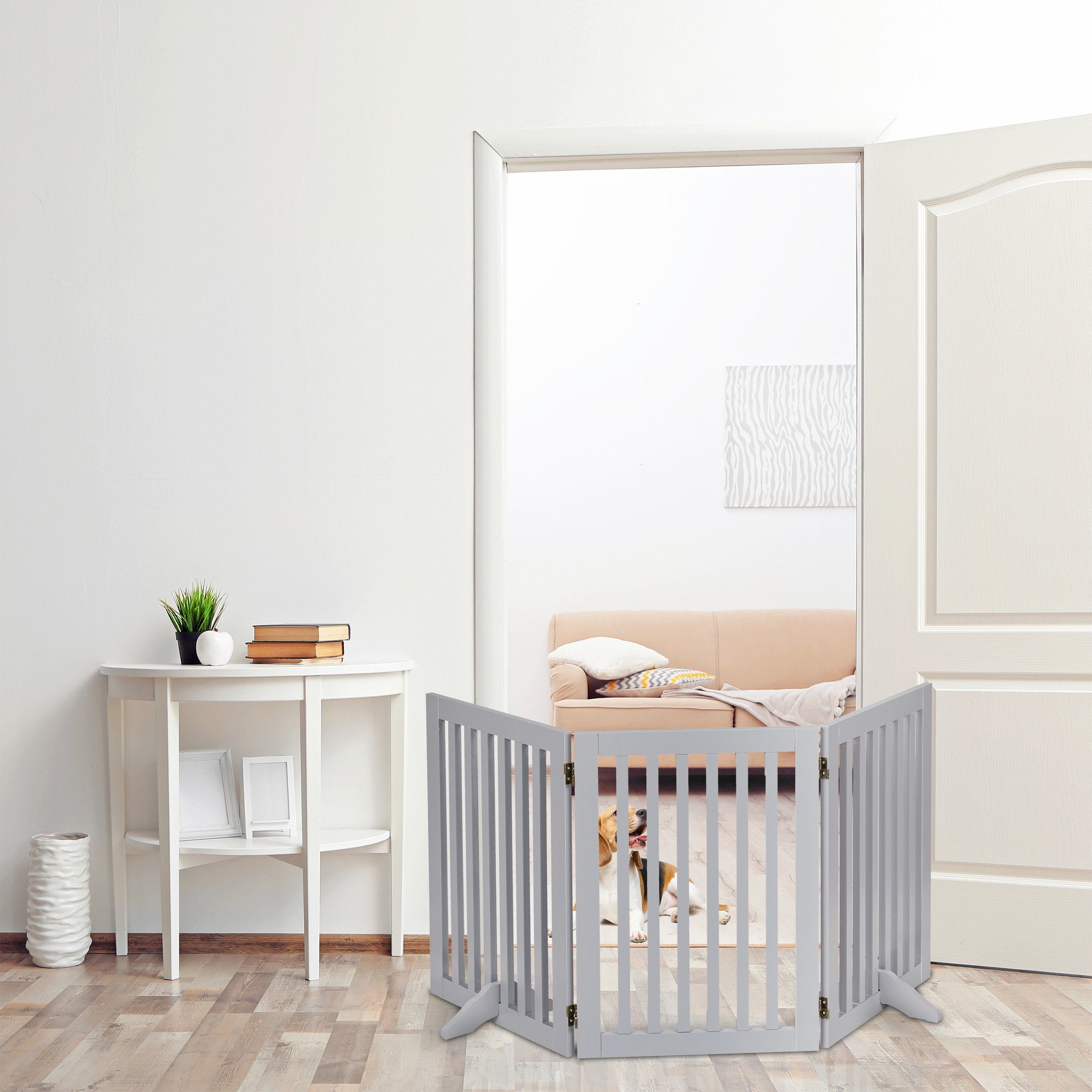relaxdays Universalschutzgitter Graues Absperrgitter 70 cm, 3 Panel