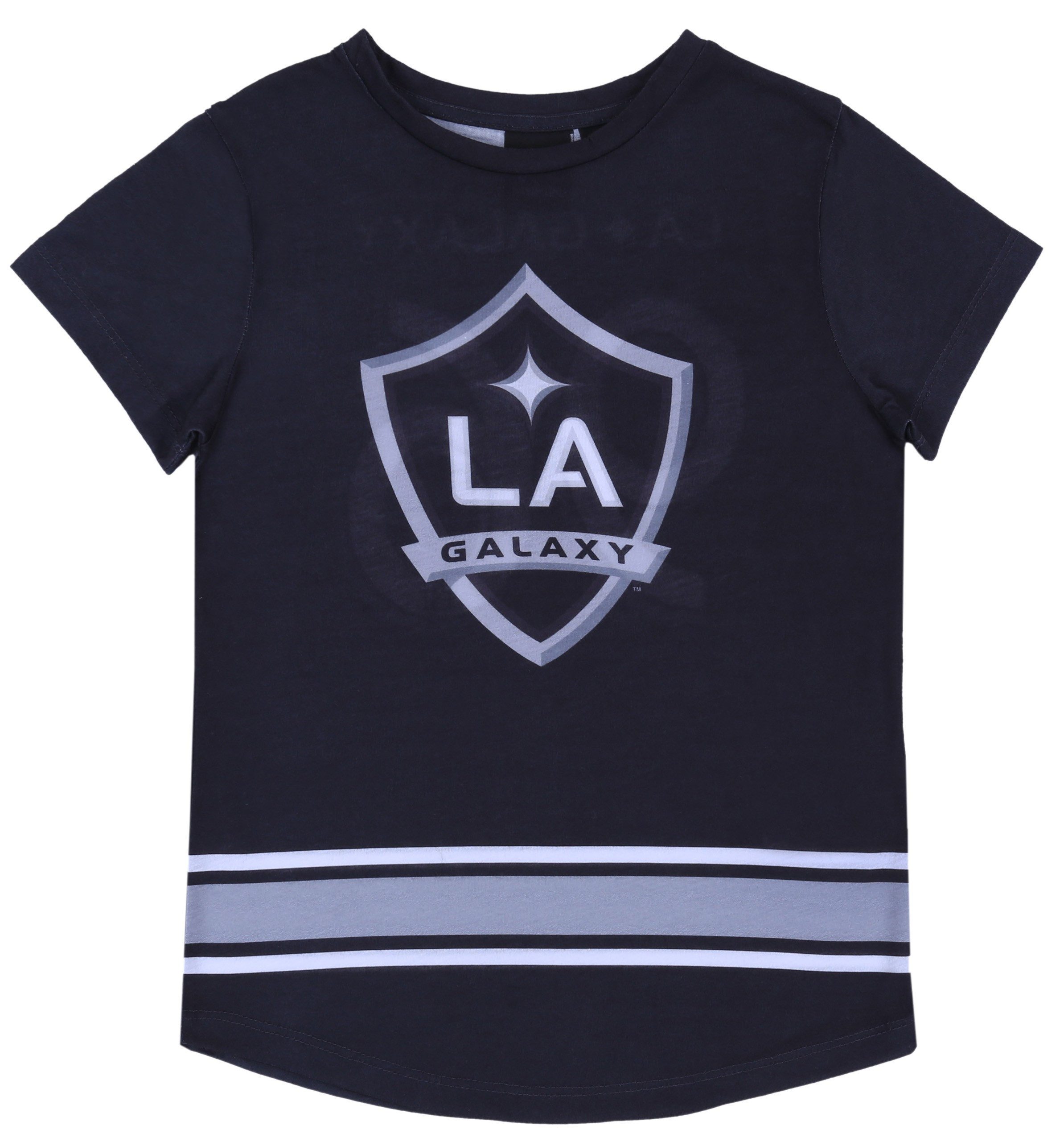 Kurzarmbluse Schwarzgraues T-Shirt LA GALAXY PRIMARK 7-8 Jahre