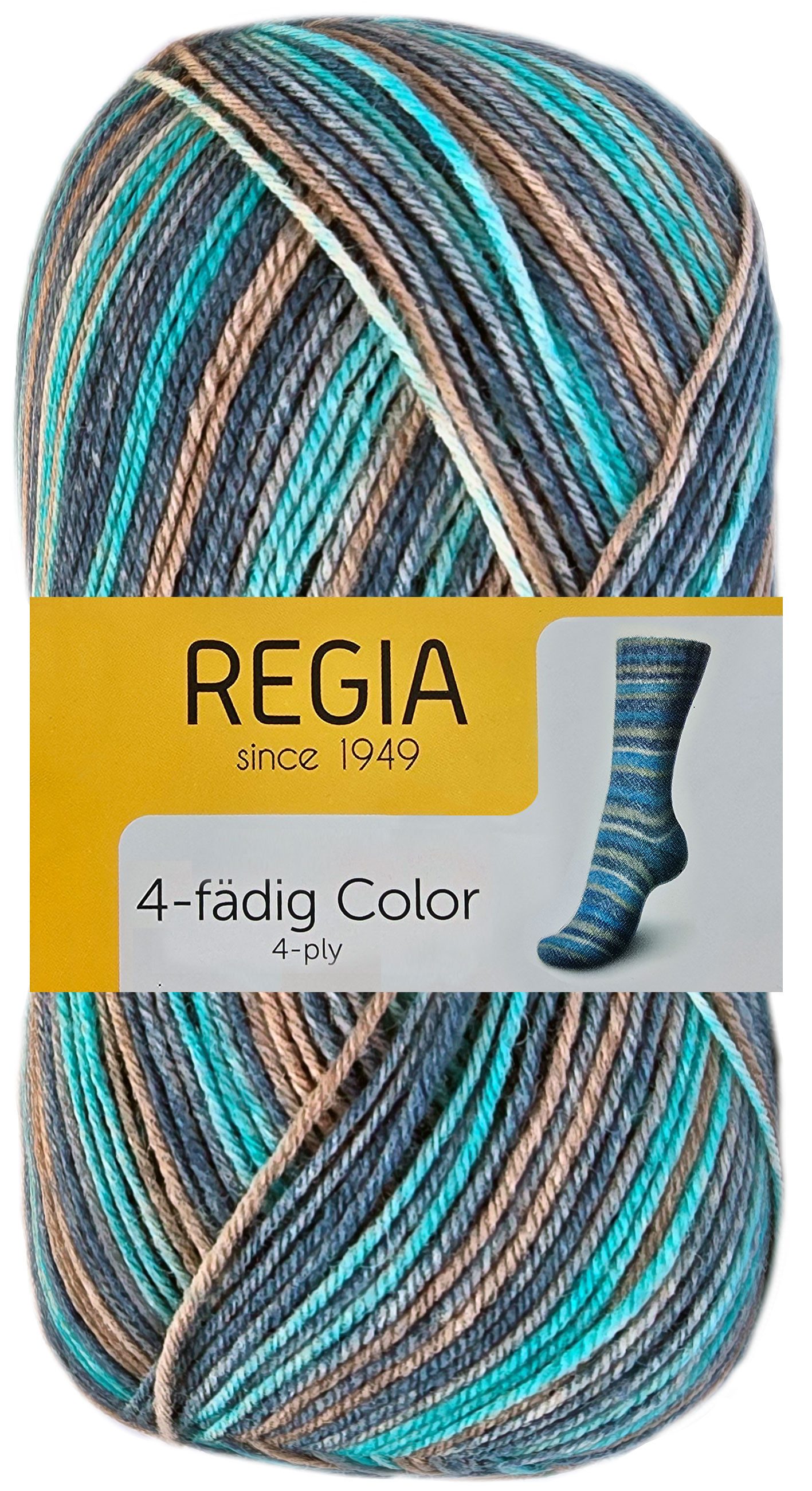 Regia 100 Gramm Regia 4-fädig Color Sockenwolle Farbauswahl Häkelwolle
